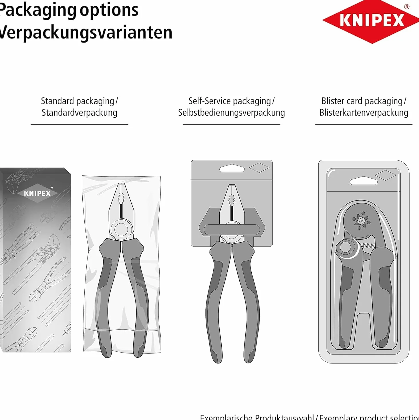 KNIPEX Tenaza rusa de fuerza gran efecto palanca con cartulinas autoservicio cincado brillante 250 mm, 99 14 250 SB