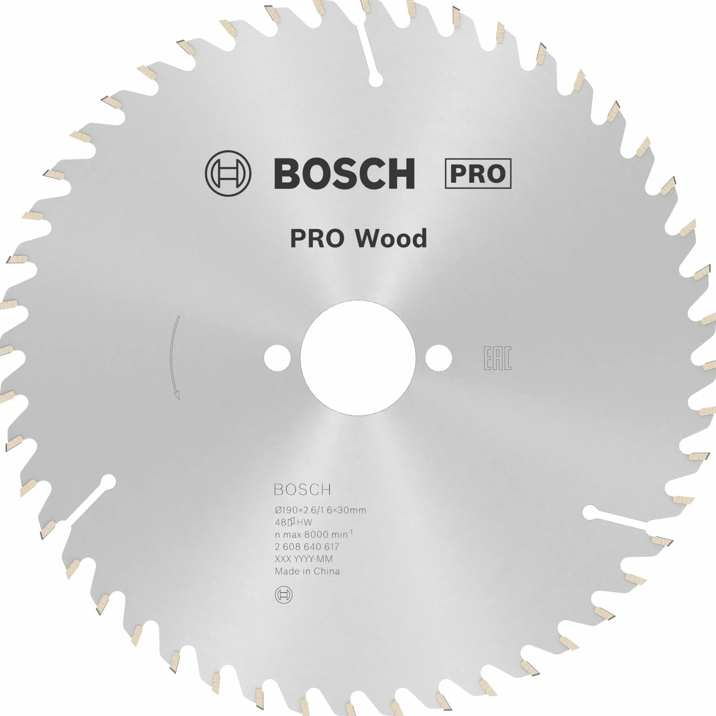 Bosch Professional 2 608 640 617 - Hoja de sierra circular Optiline Wood - 190 x 30 x 2,6 mm, 48 (pack de 1), Gris