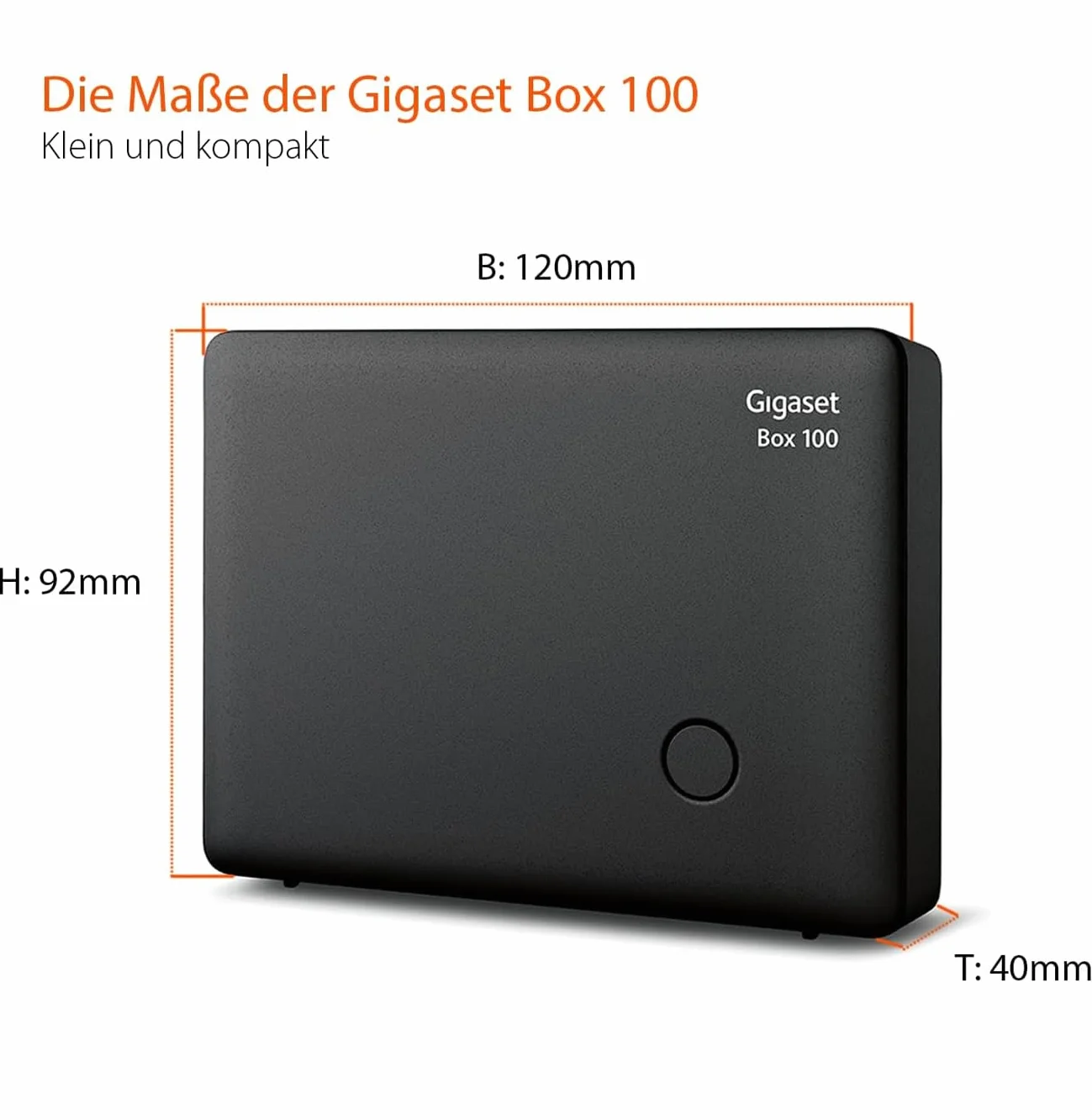 Gigaset Box 100 estación base DECT para sistema de comunicación con auriculares, admite hasta 6 teléfonos