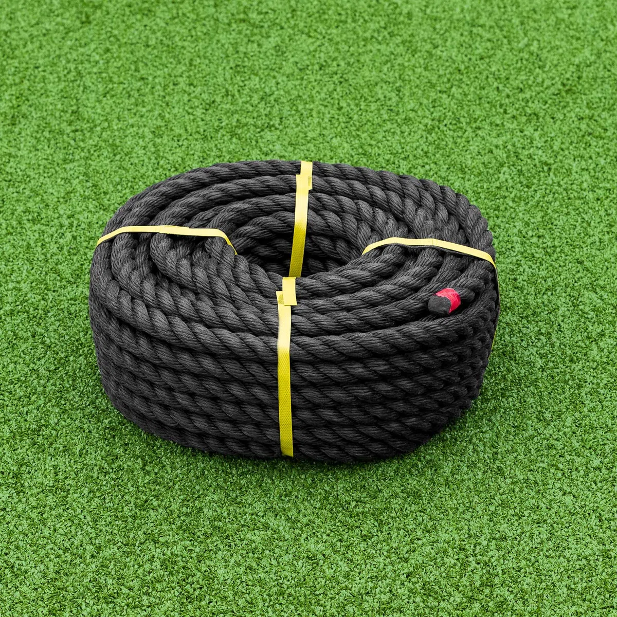 TITAN Cuerda de Polipropileno | Cordel Seguridad de Polipropileno Alta | Negro o Azul – Variedad de Tamaños y Larguras | Bobinas (18mm – 25m, Negro)