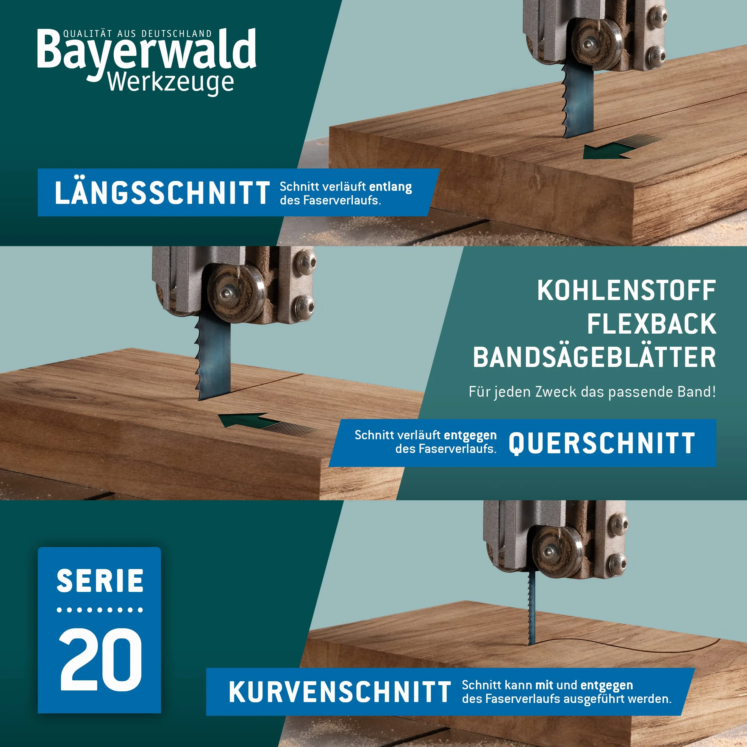 Bayerwald - Hoja de sierra para herramientas (1712 x 13 x 0,36 x 6, madera, metales no ferrosos, plástico, láminas finas/cinta de sierra apta para Metabo. Elektra Beckum, etc.