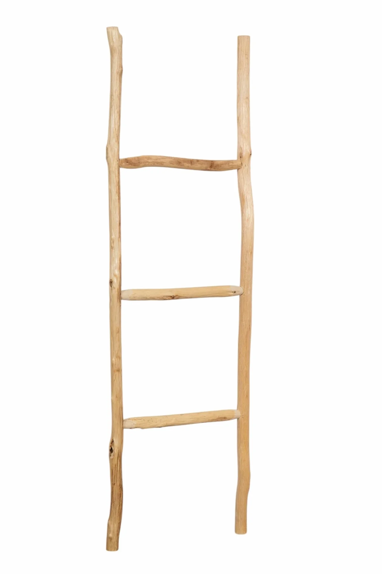 Biscottini Escalera toallero baño 108 x 32 x 3 – Escalera decorativa de madera – Toallero de bambú