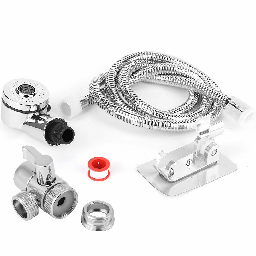 Rociador de manguera de fregadero Kit de lavado de cabello Adaptador de grifo de ducha manual