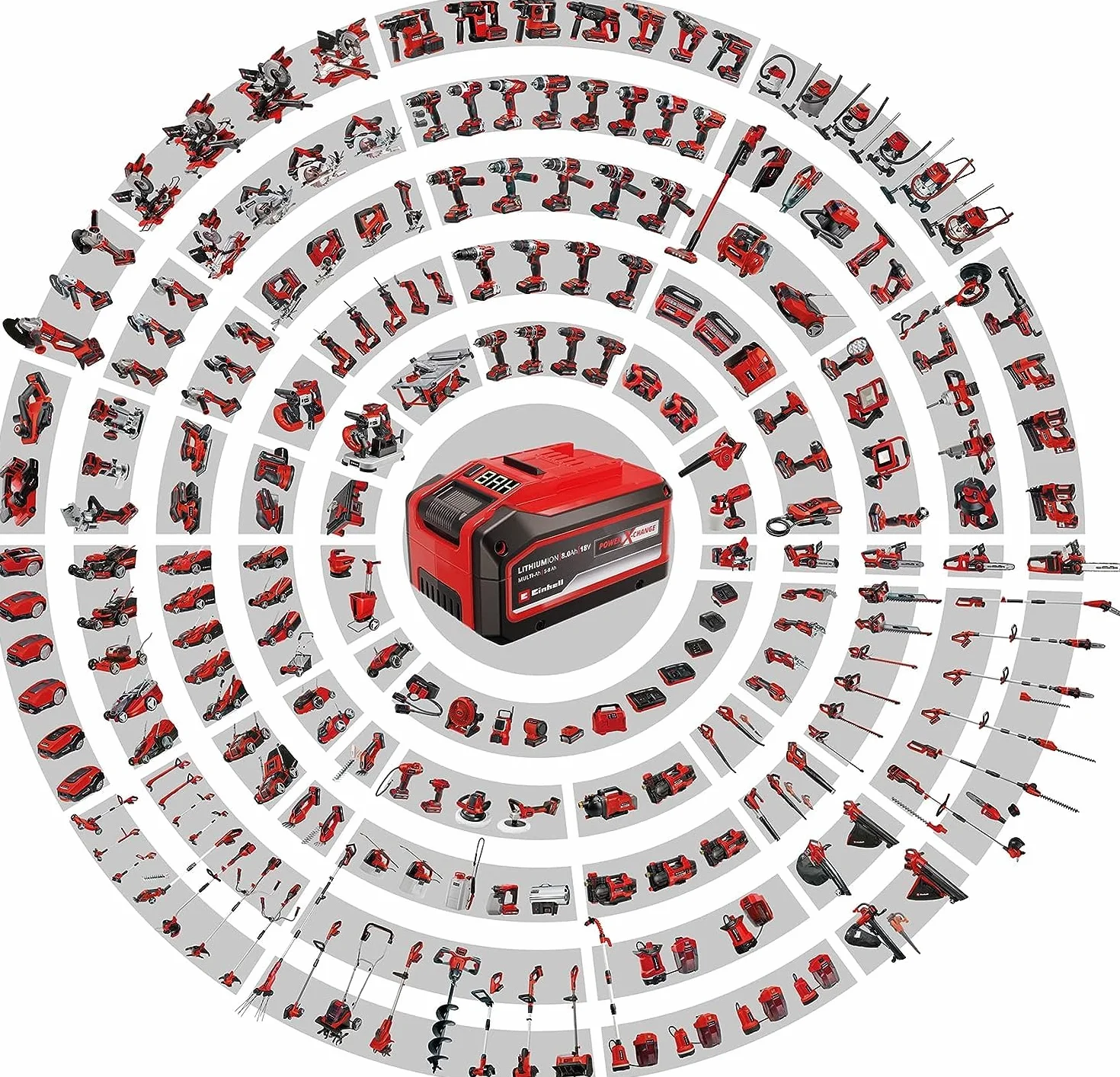 Einhell Lámpara inalámbrica TE-CL 18/2000 LiAC - Solo Power X-Change (18 V, iones de litio, cabezal giratorio, función híbrida, batería y cargador no incluidos)
