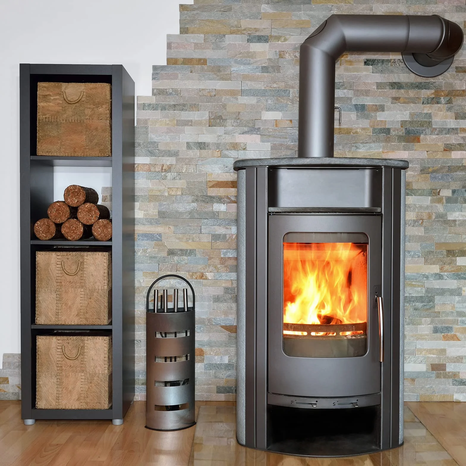 Kekai K211P - Paquete de 10 kg de briquetas de madera para chimeneas y estufas