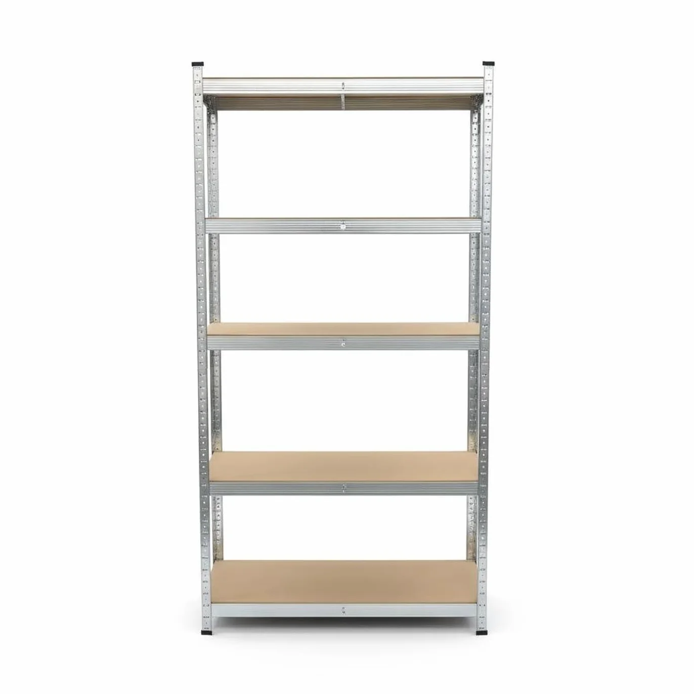Estantería Metálica Modular de 5 Niveles 90 × 40 × 180 cm – Estante de Almacenaje Ajustable con Baldas MDF, Estructura Galvanizada y Montaje sin Tornillos