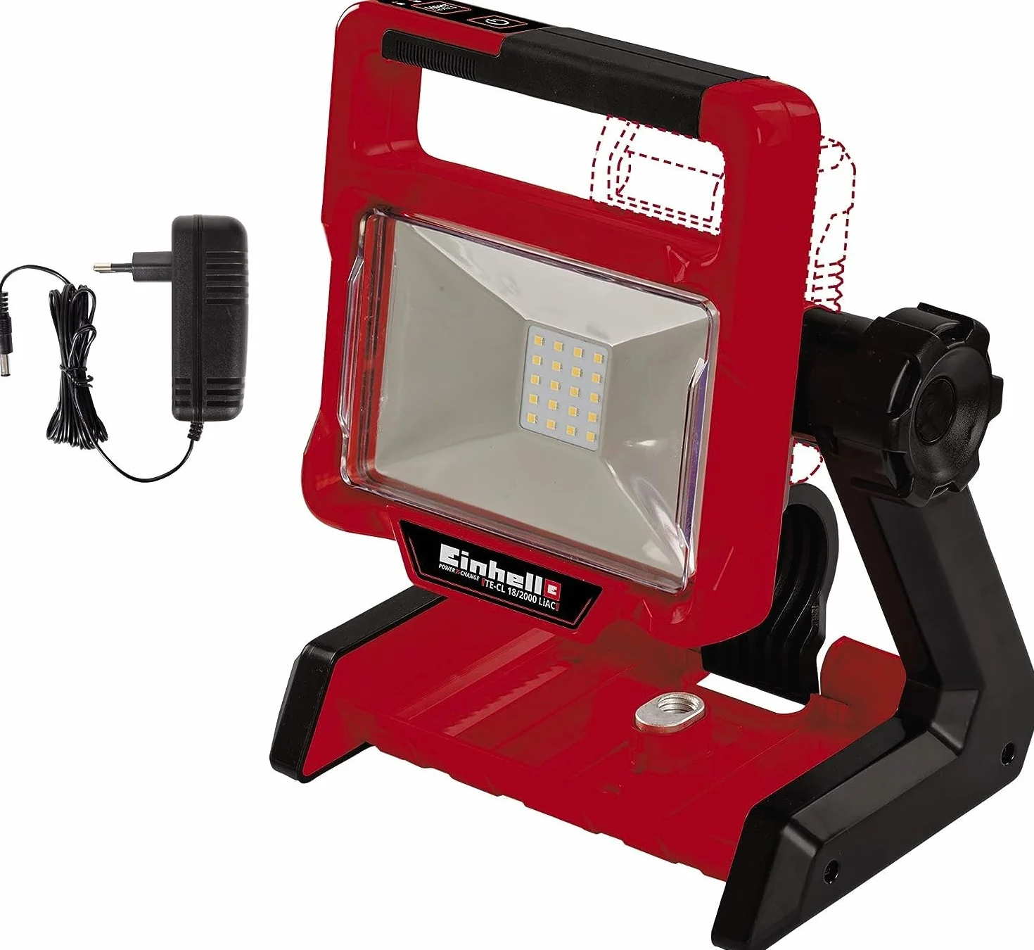 Einhell Lámpara inalámbrica TE-CL 18/2000 LiAC - Solo Power X-Change (18 V, iones de litio, cabezal giratorio, función híbrida, batería y cargador no incluidos)