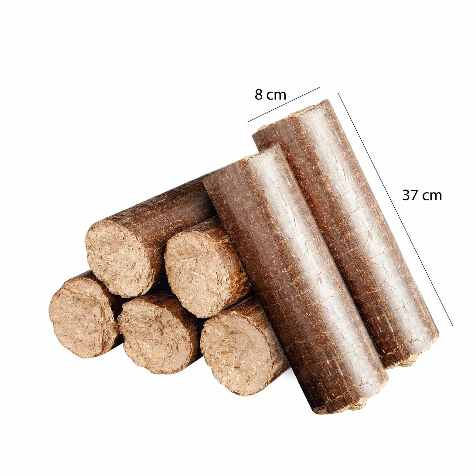 Kekai K211P - Paquete de 10 kg de briquetas de madera para chimeneas y estufas