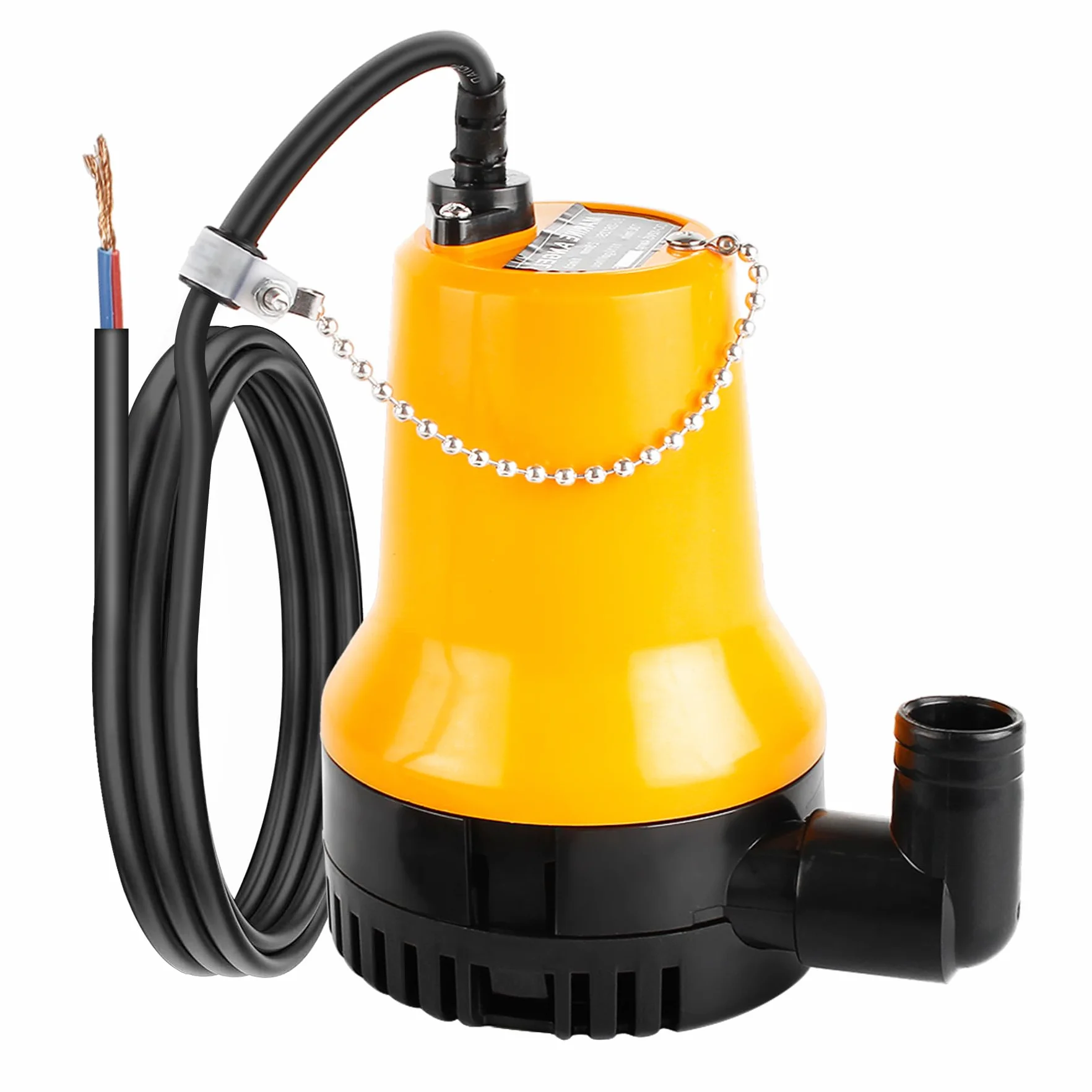 Bomba sumergible DC 12V 60W 3600L/h para estanque con cable 1,3 m