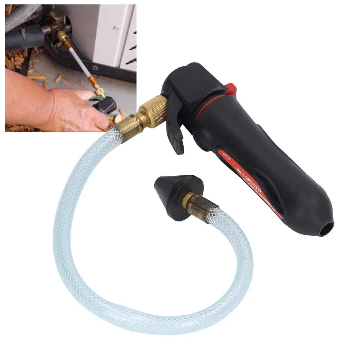 Pistola de drenaje Gallo con cartucho de CO2 roscado, limpiador Blaster para líneas de condensado de A/C, kit de apertura Blaster para limpiador de aire acondicionado