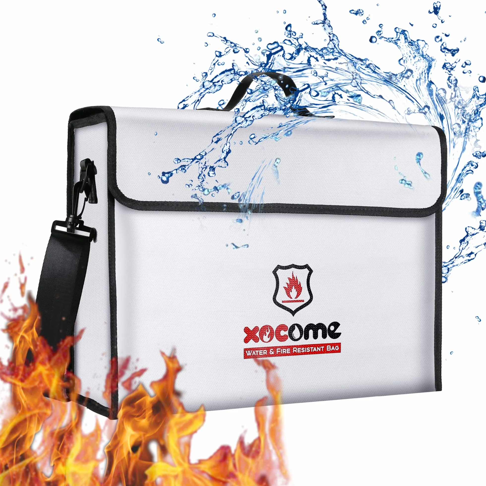 Bolsa de Documento Ignífuga y Impermeable,Bolsa de Batería Seguridad Anti Explosión resistentes al fuego, impermeables, para documentos A4, pasaporte, billetes, objetos de valor