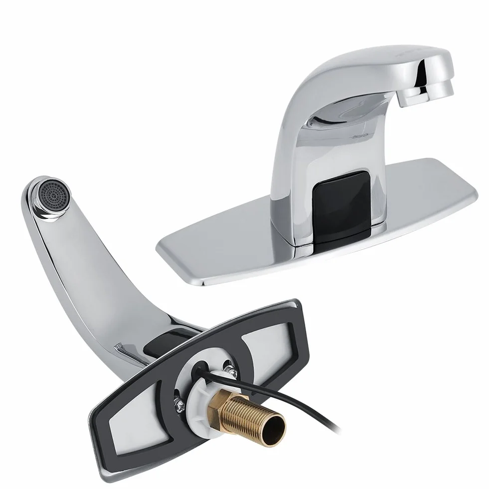 Fydun Grifo Sensor de infrarrojos automático Grifo Cocina Baño Lavabo Grifo de agua con caja de control