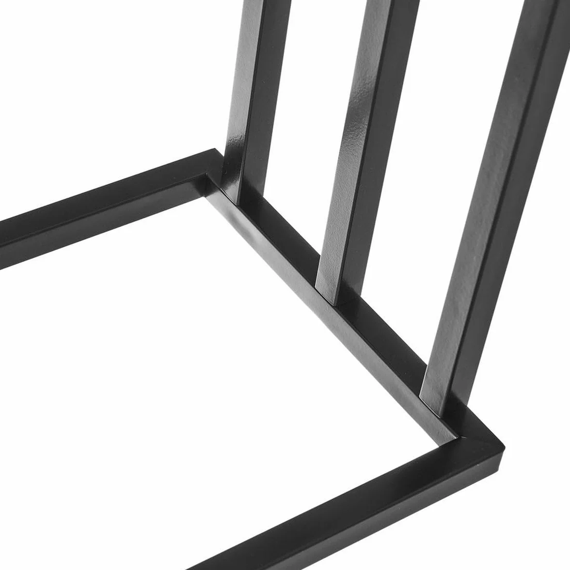 Toallero de pie múltiple Negro Metal 45x21x84 cm 3 Brazos para Toallas