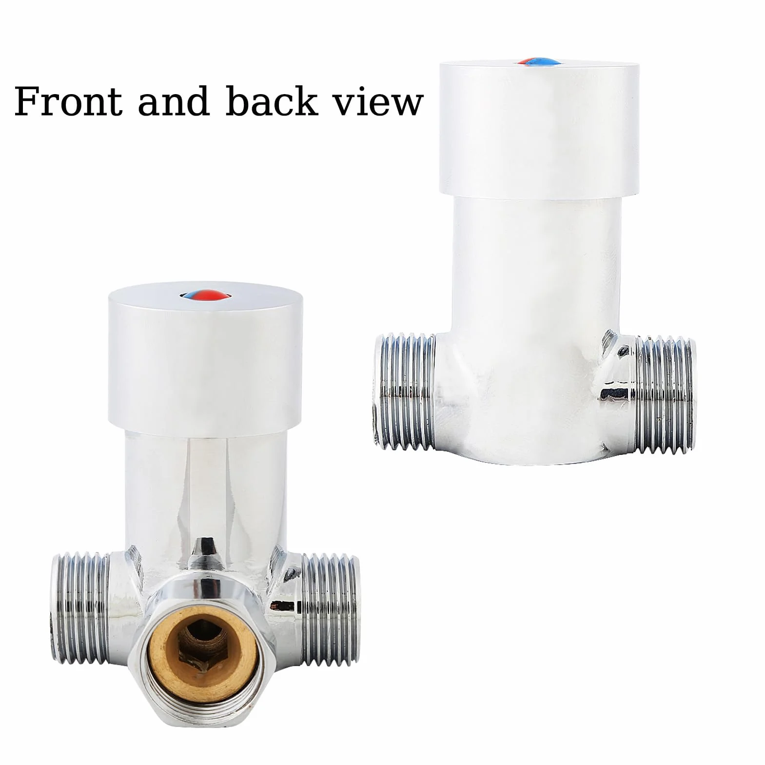 Válvula de agua fría y caliente, Super práctica G1/2 válvula de mezcla automática de agua fría y caliente control de temperatura del mezclador termostático