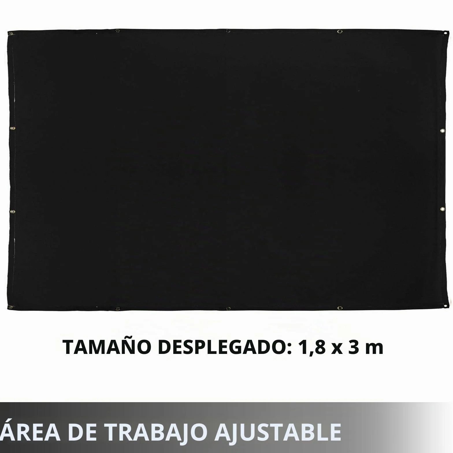 VEVOR Manta de Protección de Soldadura 6 x 10 FT Fibra de Vidrio Ignífuga Negra