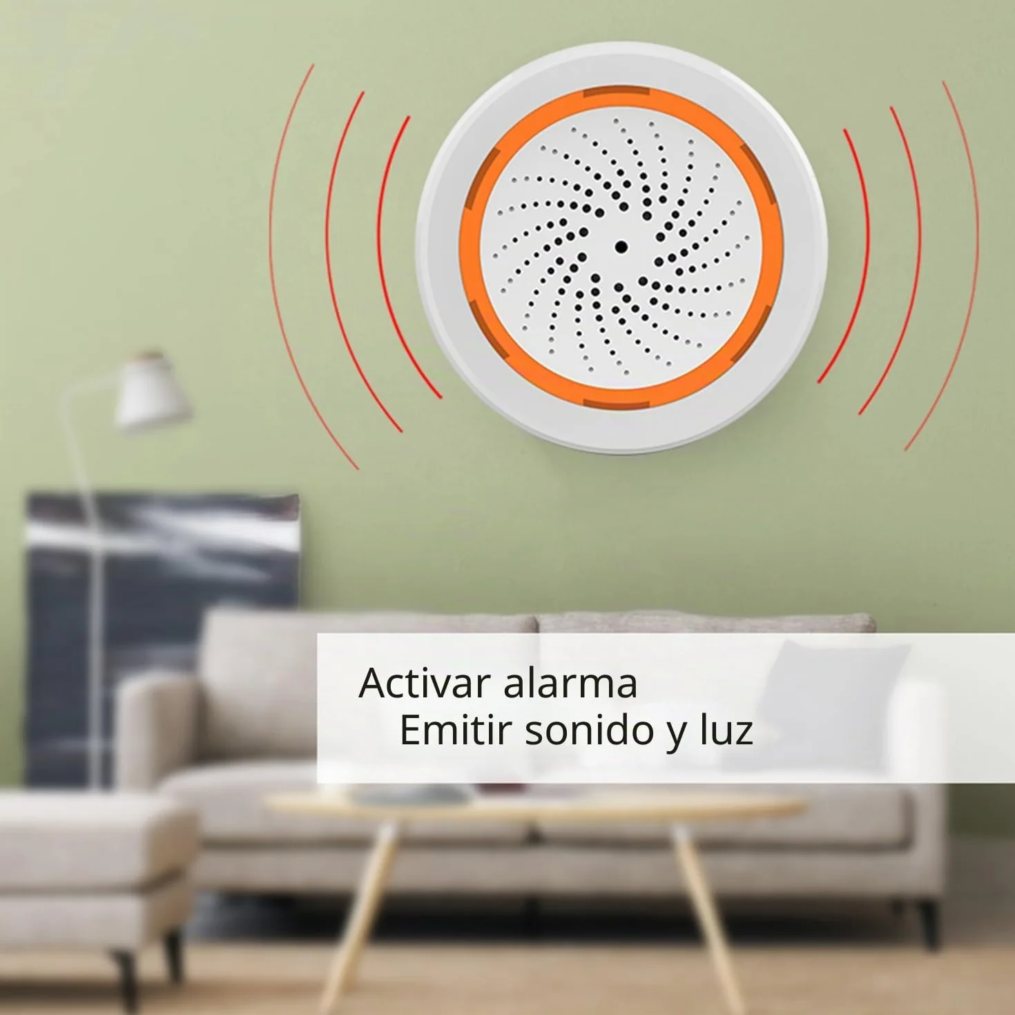 Zigbee Alarma Inteligente de Sirena 100 dB Inalámbrica para Seguridad del Hogar