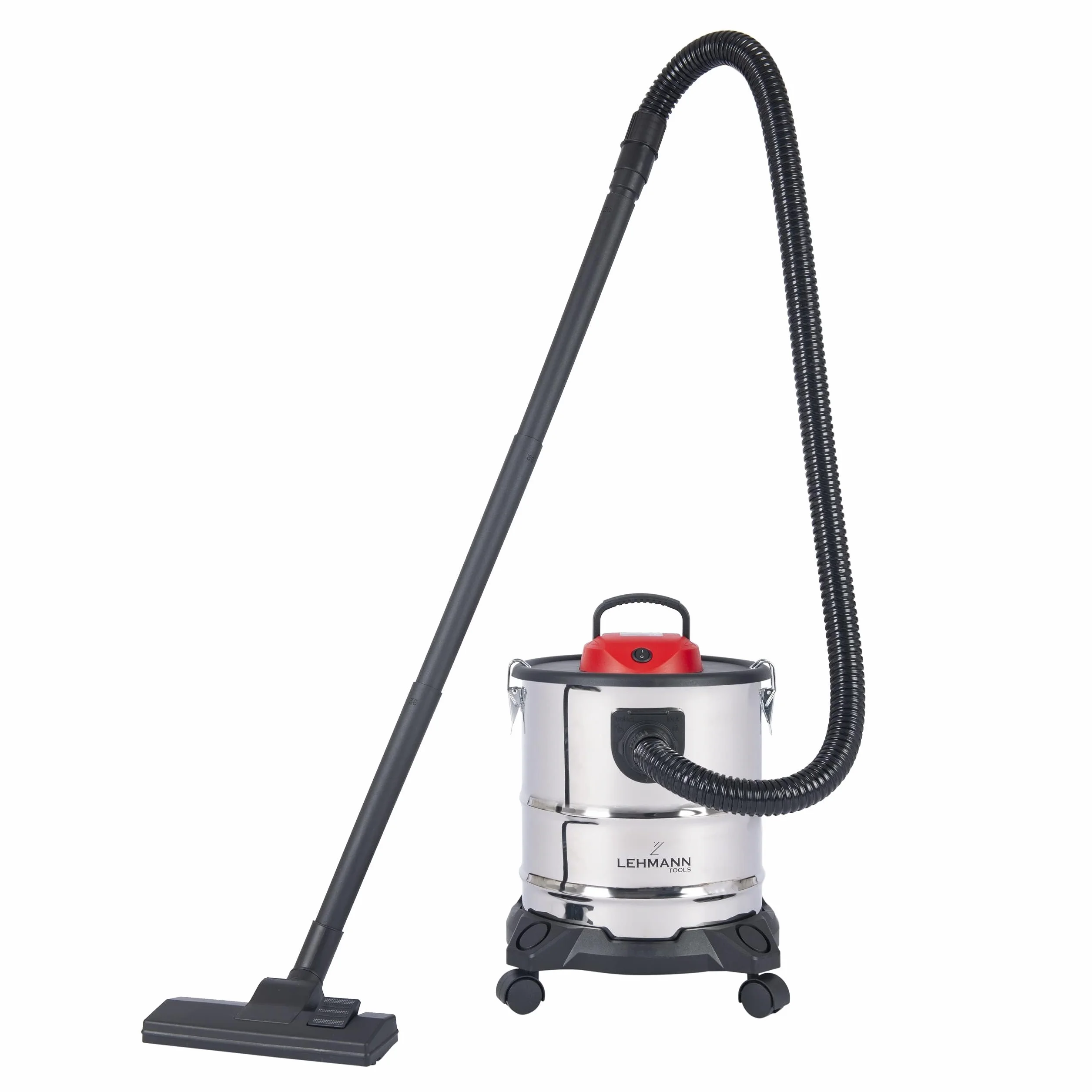 LEHMANN Aspiradora Industrial 3 en 1, 2000W, Aspirador de Cenizas con Depósito de 20 litros de Acero Inoxidable, Filtro HEPA, Sistema de Filtración Doble, Función Soplador, Alcance de hasta 6 m