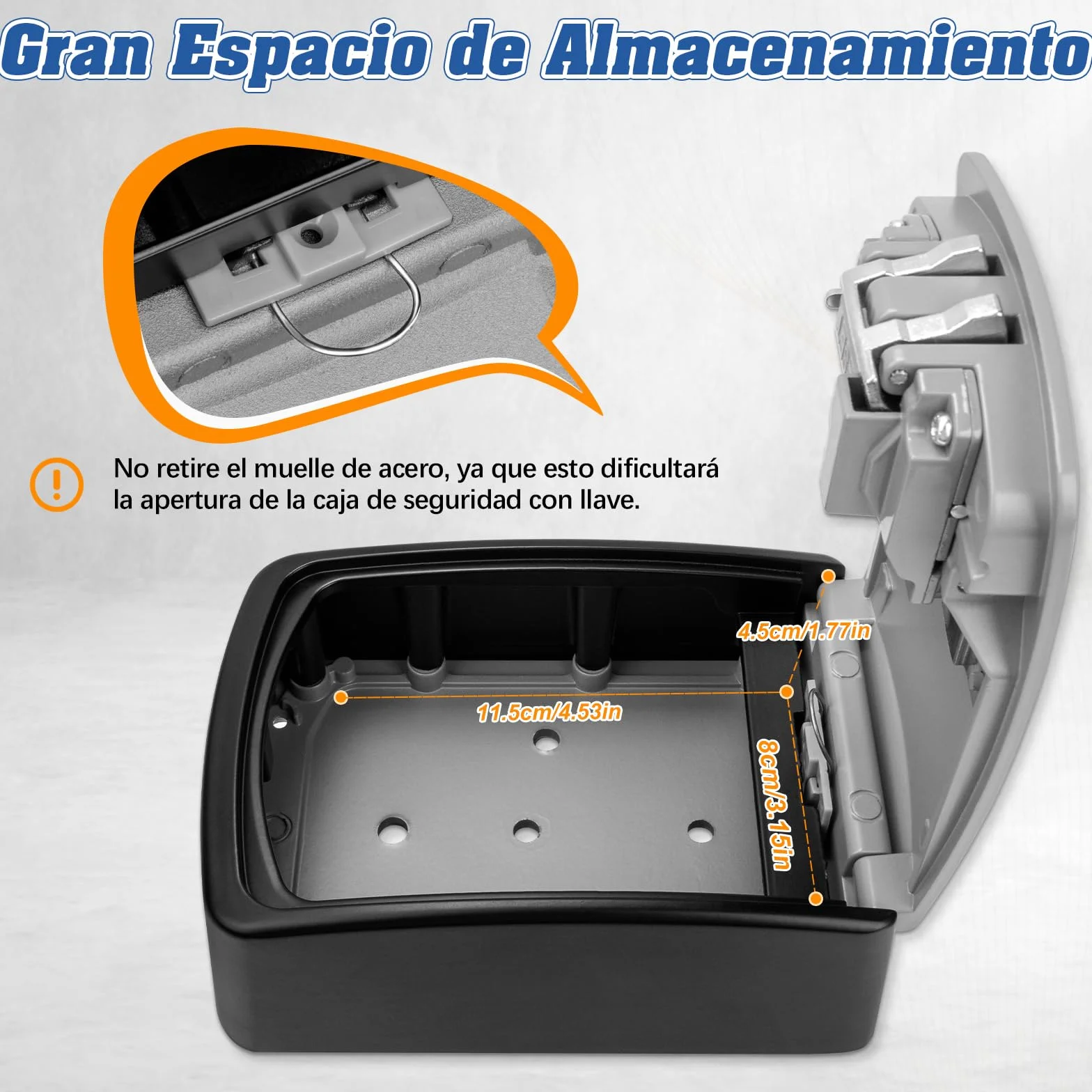 Caja de Seguridad para Llaves con Combinación de 4 Dígitos, Montaje en Pared, Almacenamiento Seguro para Hogar