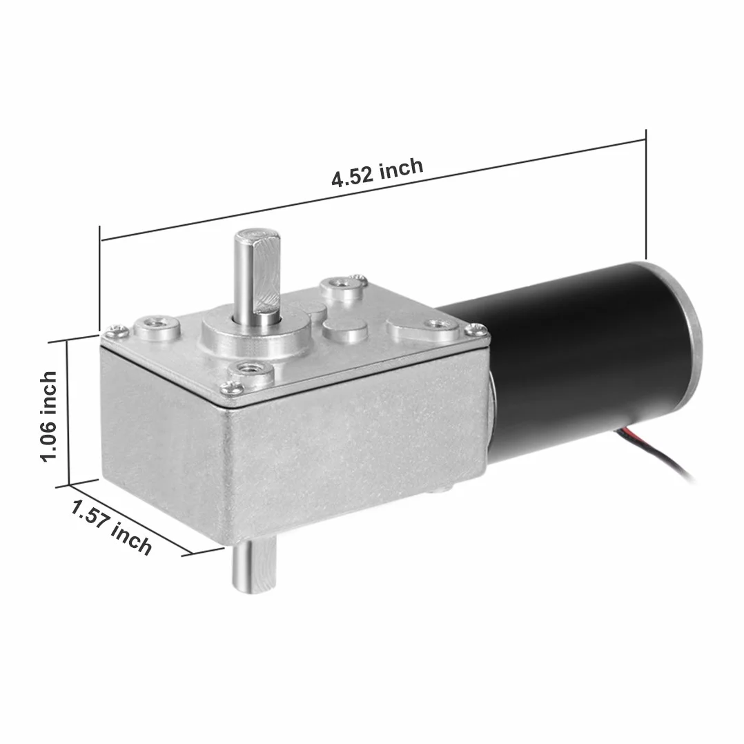 sourcing map Motor De Reducción De Velocidad De Alto Par De Eje De Doble Motor De Engranaje Helicoidal DC 24V 5RPM