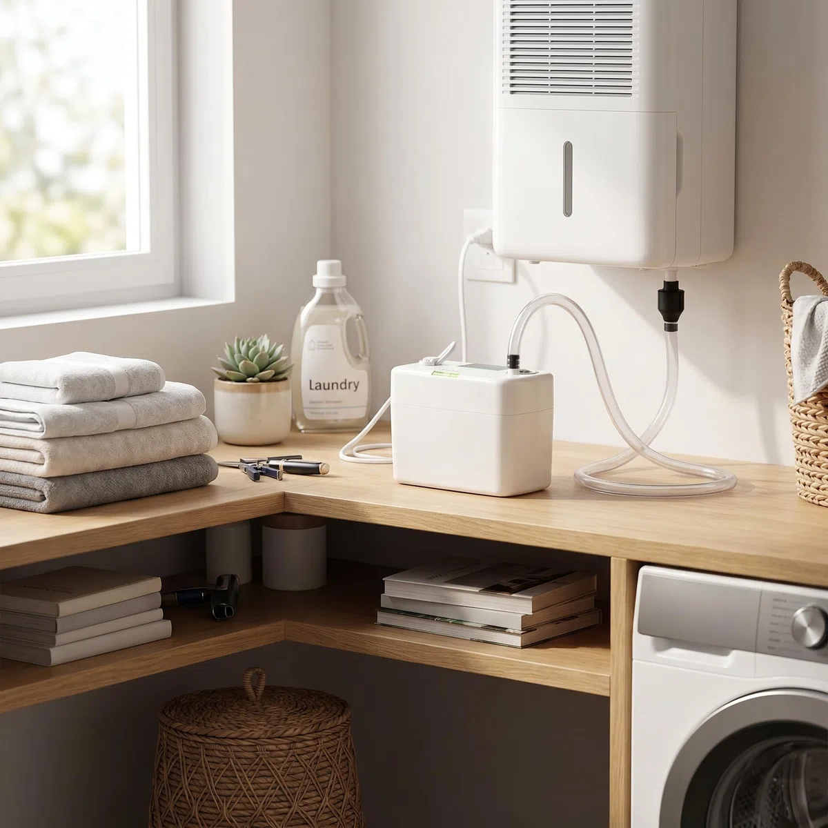 FTVOGUE Bomba de Condensado Estable Bomba de Eliminación de Condensación Automática de Elevación Súper Alta para Sistemas HVAC Aires Acondicionados