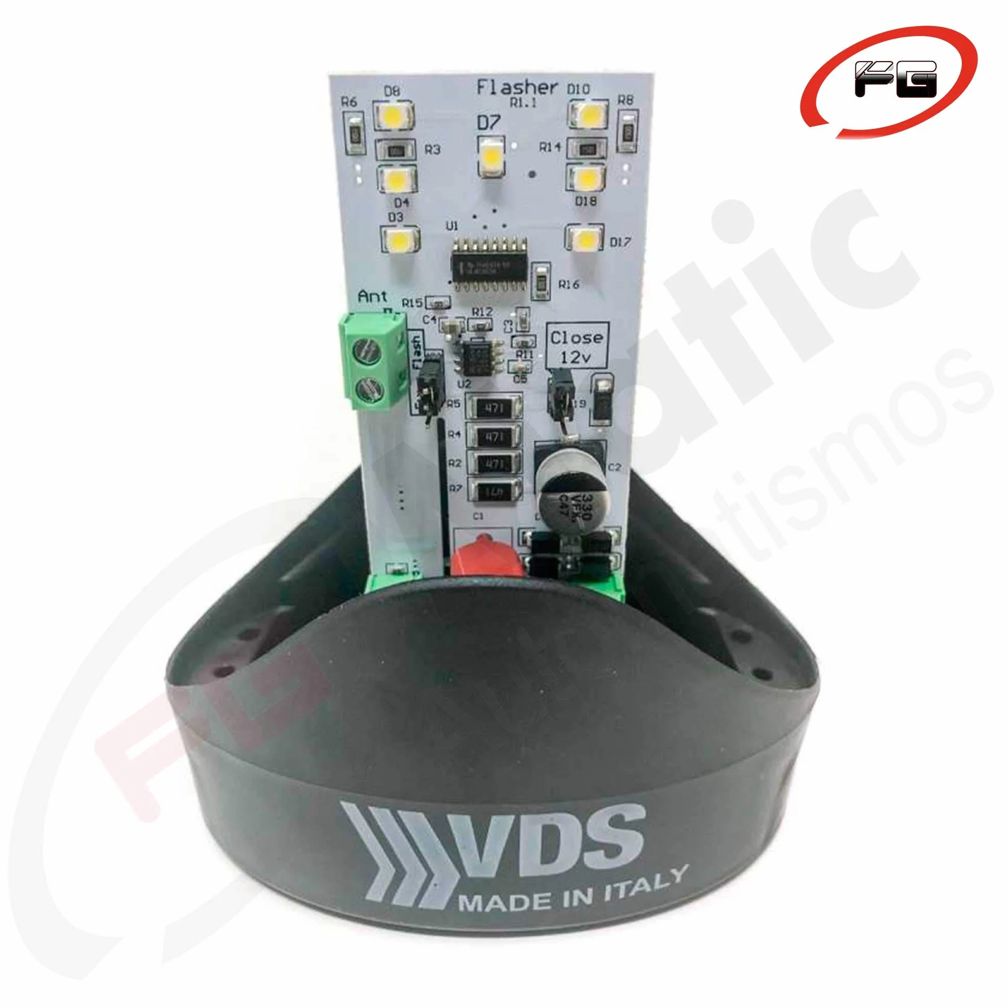 Lámpara LED VDS multi-tensión para puertas de garaje luz fija intermitente uso doméstico industrial