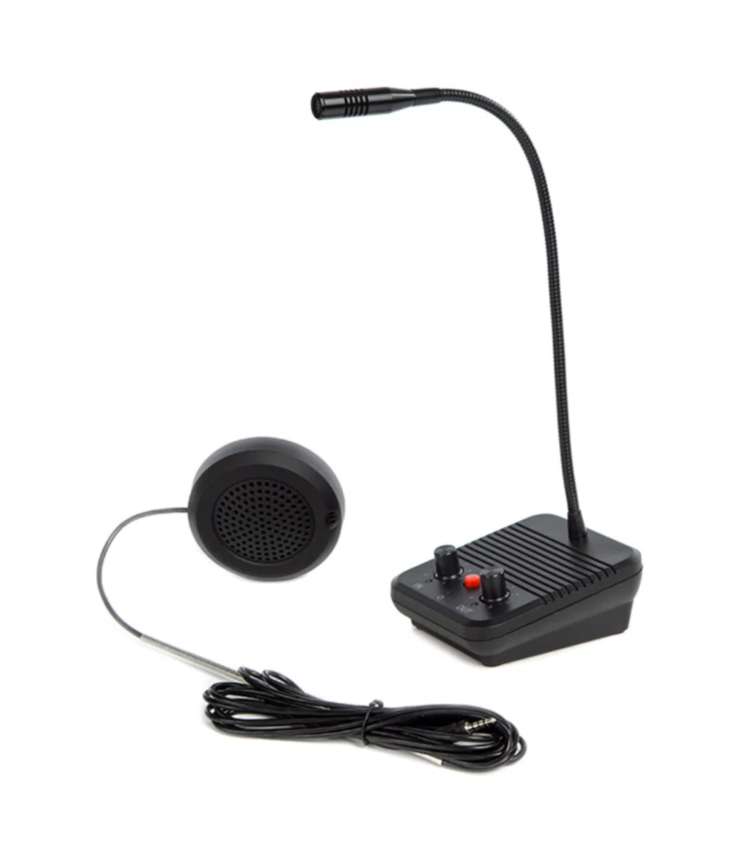 Intercomunicador Ventanilla, Interfono para Ventanilla de Boletos,Interfono Oficina, Sistema de Intercomunicador con Altavoz de Ventana para Banco/Hospital/Clínica (3 Vatios/2 Vías/Volumen Ajustable)