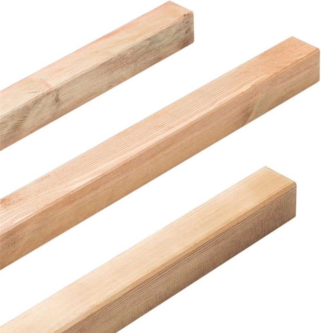 Suinga Poste de Madera cuadrado 150x7x7 cm | Tutor sin Punta de madera de pino | Poste para Vallas, Jardín y Plantas