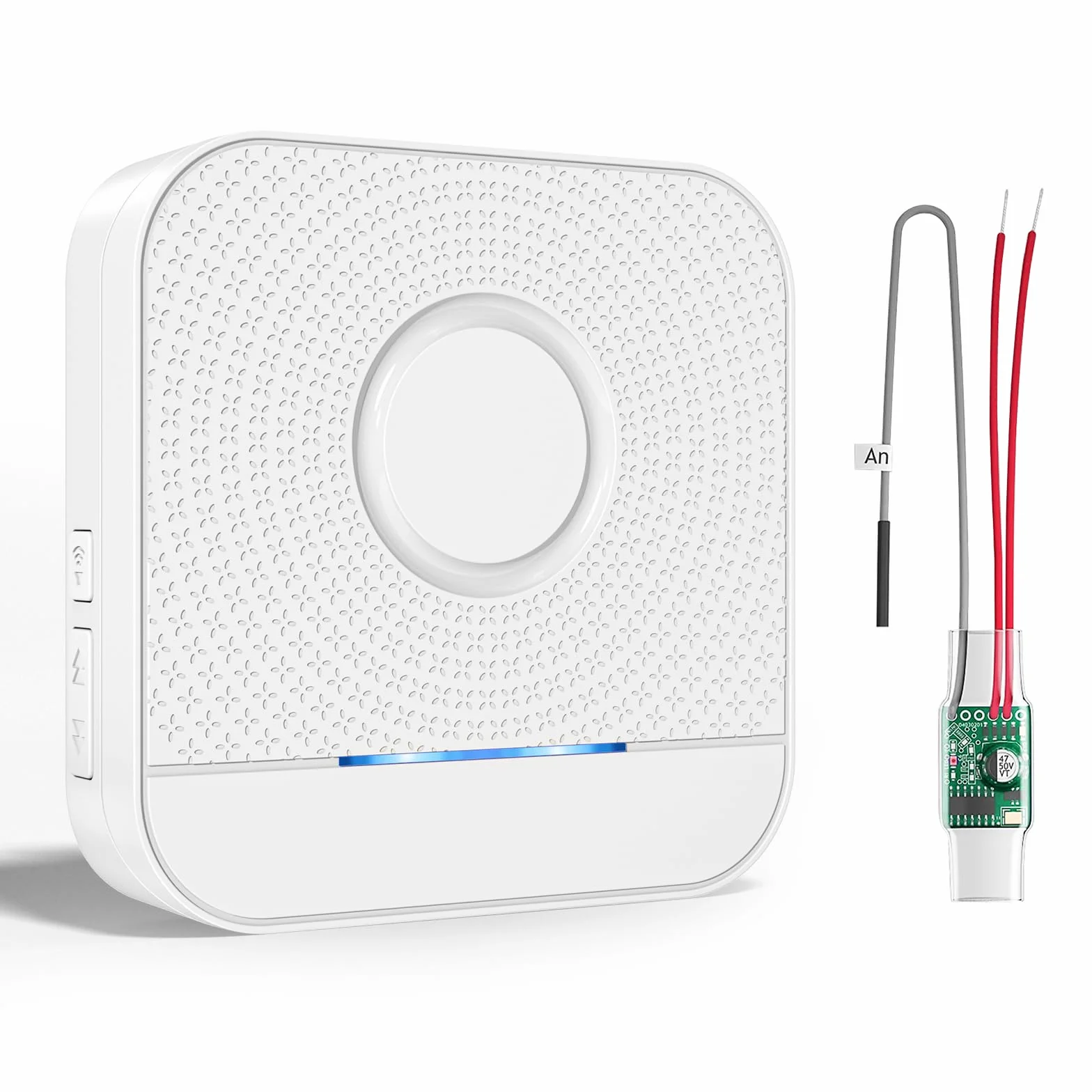 BITIWEND Transmisión de Señales de Radio para Intercomunicadores Timbres de Puerta y Campanas Kit de ampliación de radio Convertidor 3-24 V CA/CC + Receptor 58 Melodía & 0-110 dB