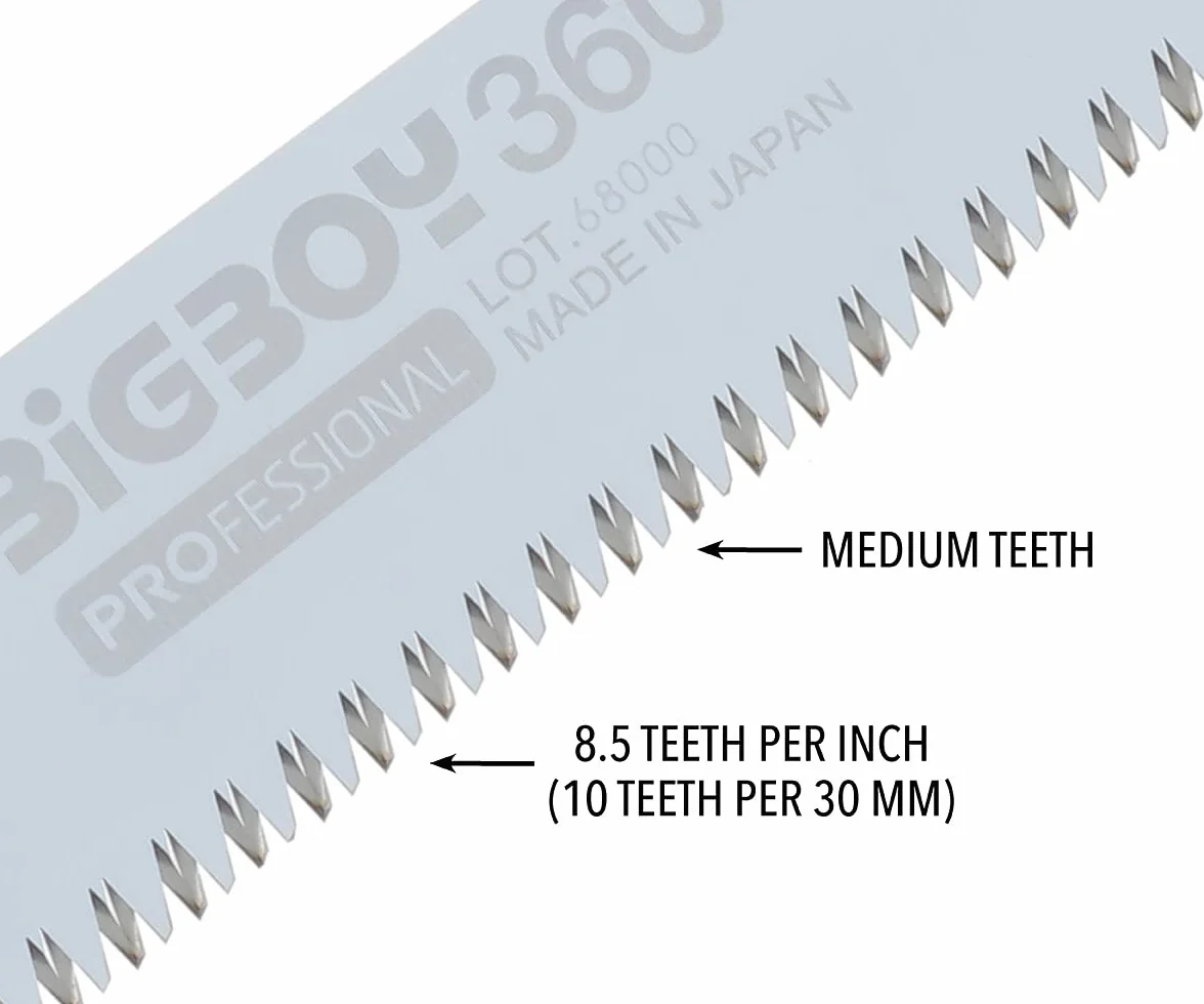 Silky 350-36 Serruchos de mano plegables, Medium Teeth, negro