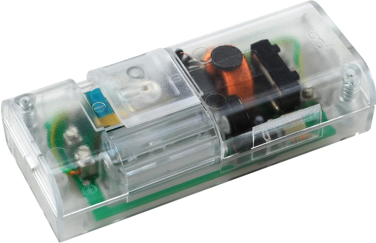 EHMANN 2100 x 0700 - Regulador de intensidad de cable T21.07, transparente, corte de fase, 230 V, 50 Hz, potencia: LED 3-35 W, 7-110 W/VA