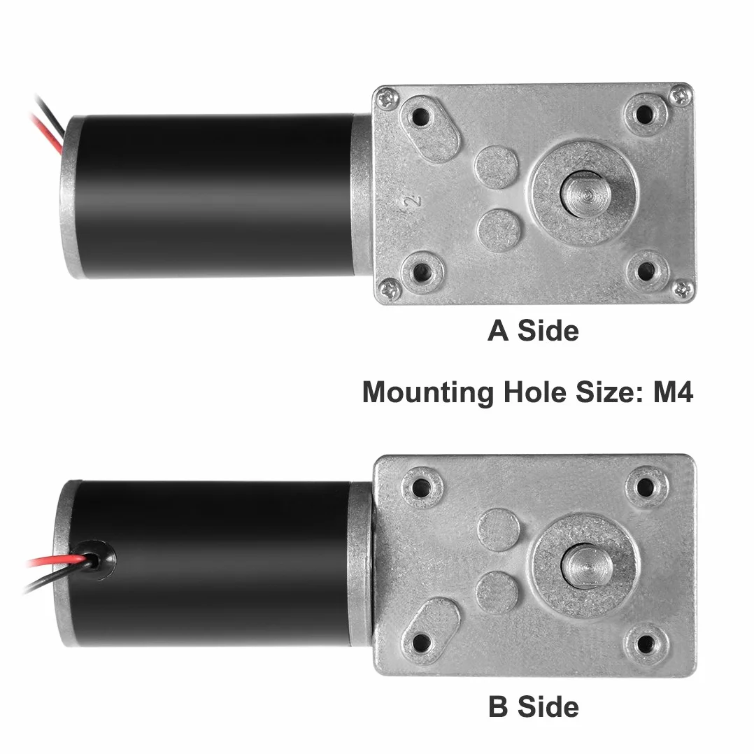 sourcing map Motor De Reducción De Velocidad De Alto Par De Eje De Doble Motor De Engranaje Helicoidal DC 24V 5RPM