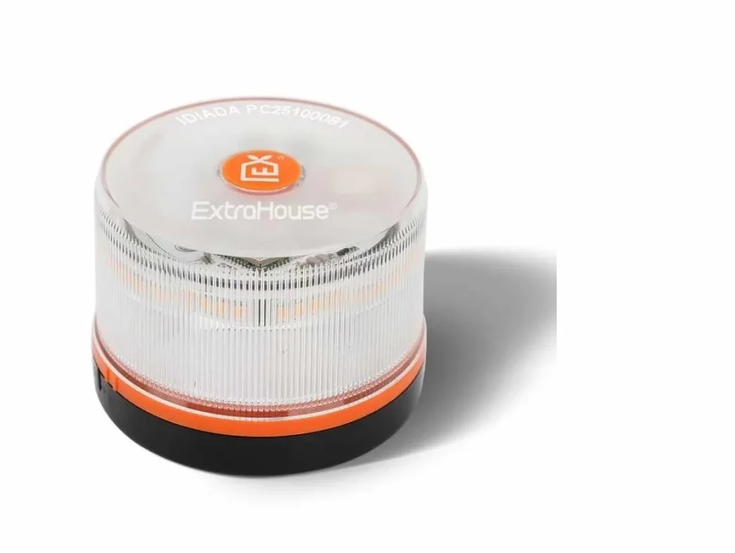 Luz de Emergencia Baliza V16 Geolocalizada, Homologada por DGT con Conectividad IoT, Datos Incluidos hasta 2038, Base Magnética, pilas incluidas Una Unidad