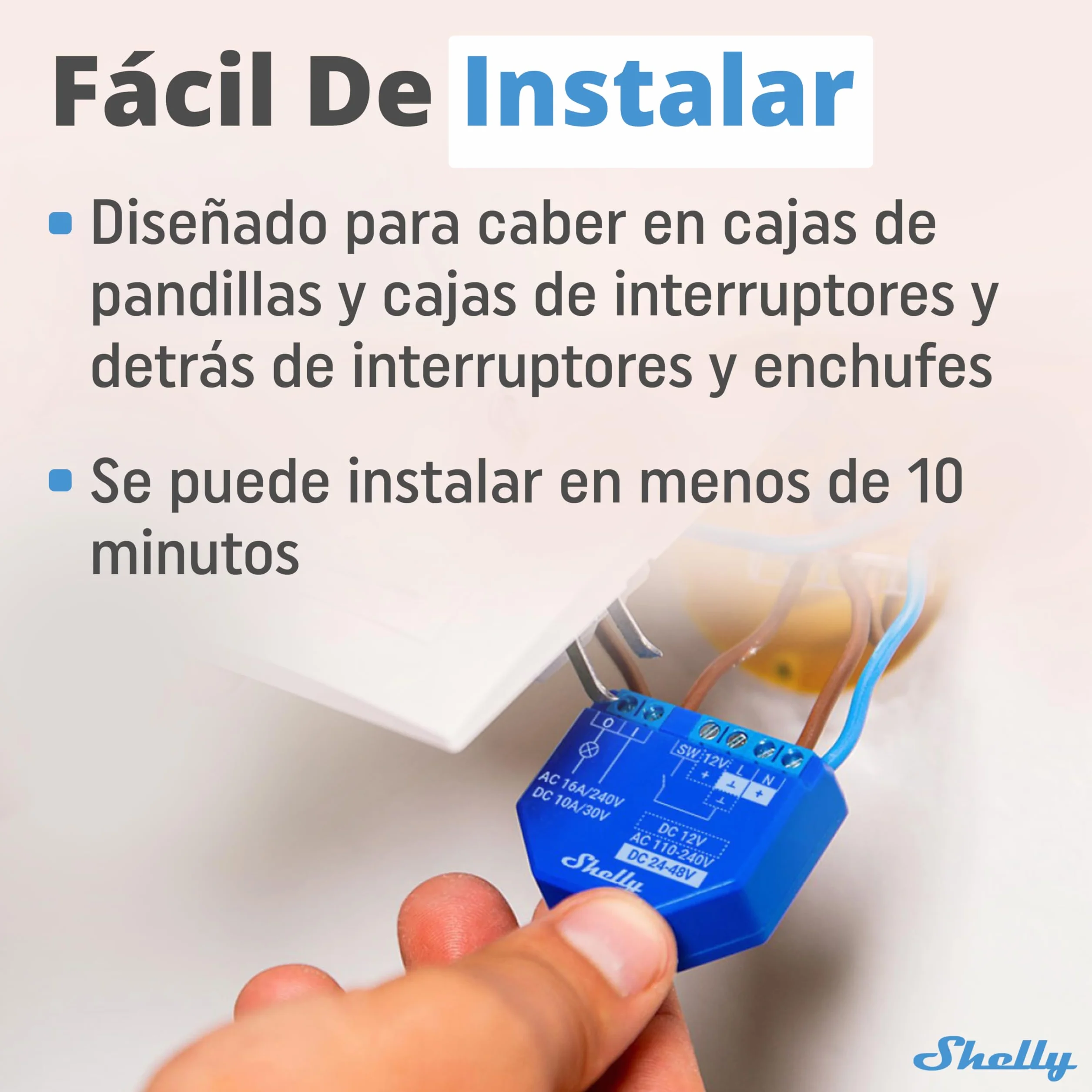 Shelly Plus 1, Relé Interruptor Inteligente Wi-Fi & Bluetooth, Luces Inalámbricas, Compatible Con Alexa & Google Home, Control remoto por iOS Android App, No necesita hub (2 Piezas)