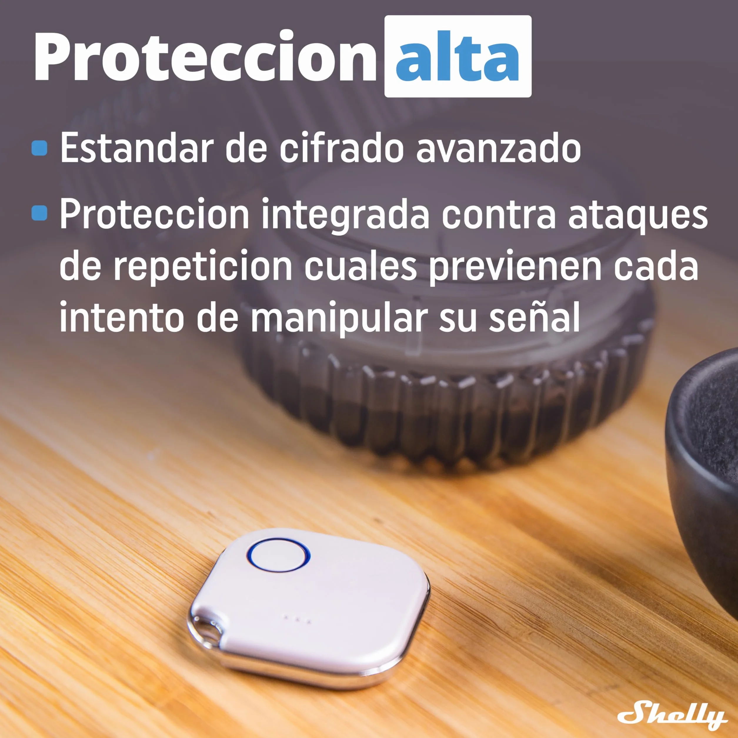 Shelly BLU Button 1 Botón Blanco Bluetooth Acción Escena Automatización Hogar iOS Android App Hub No Requerido Larga Duración Batería LED Zumbador