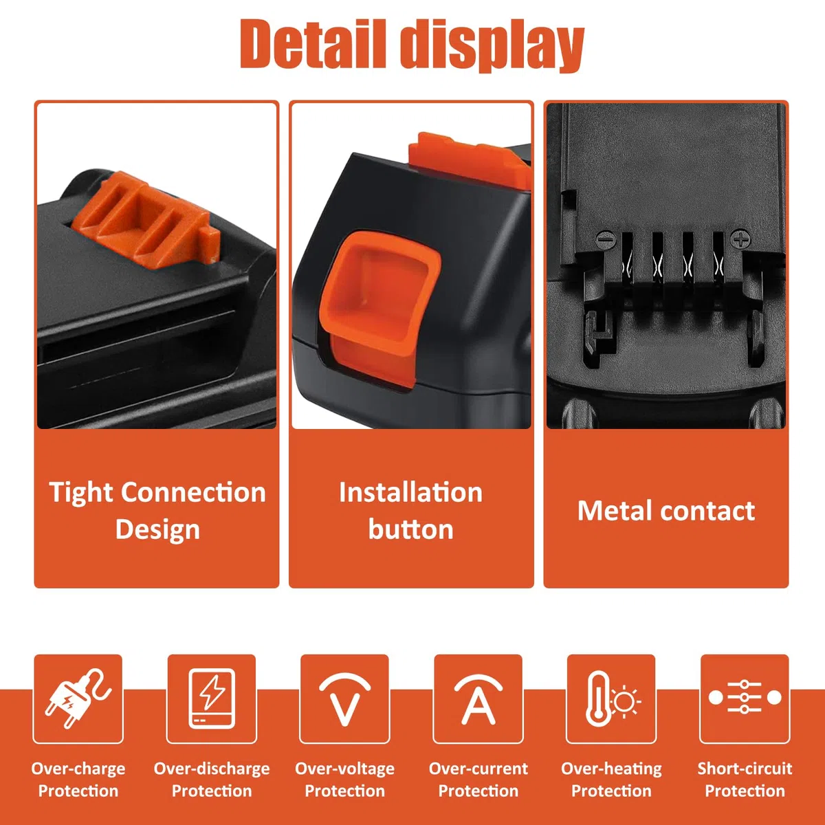 2pcs 3000mAh 18V Batería de Repuesto para Black Decker BL1518-XJ BL2018-XJ LB20 LBXR20 LBX20 LBXR2020-OPE-2 LBXR20B LB2X4020 LST220