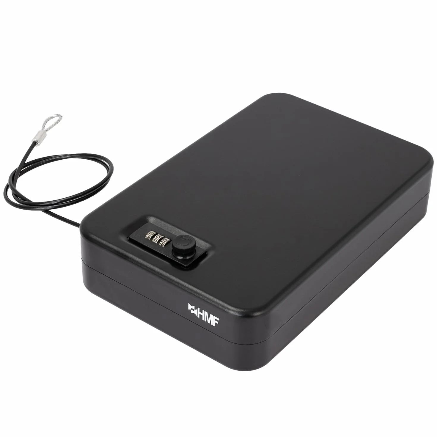 HMF 316-02 Caja de seguridad con cerradura de combinación, 29 x 19 x 6,5 cm, negro