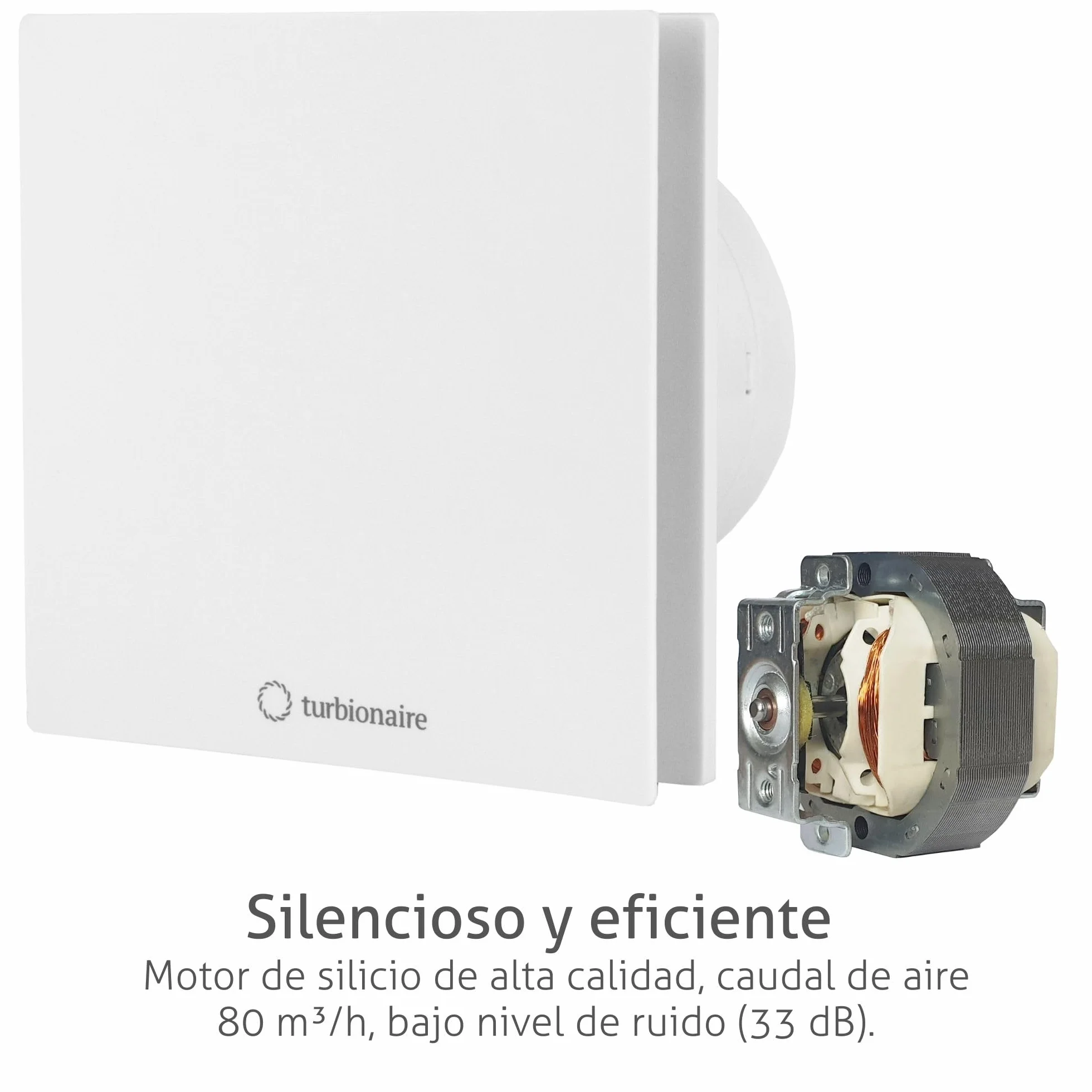 Turbionaire Arte 100 SW Extractor de Baño 100 mm Blanco IPX4 Aspiración Perimetral