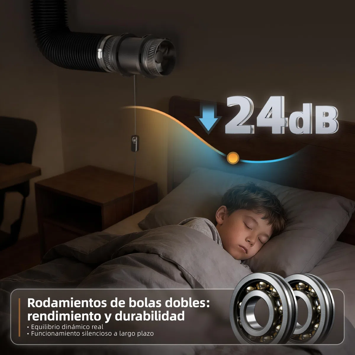 MOCINE Ventilador de conducto 100 mm regulable, 310 m³/h | Extractor en línea Con base de montaje y correa de fijación, ventilador silencioso para baño, sótano, ático, cultivo indoor