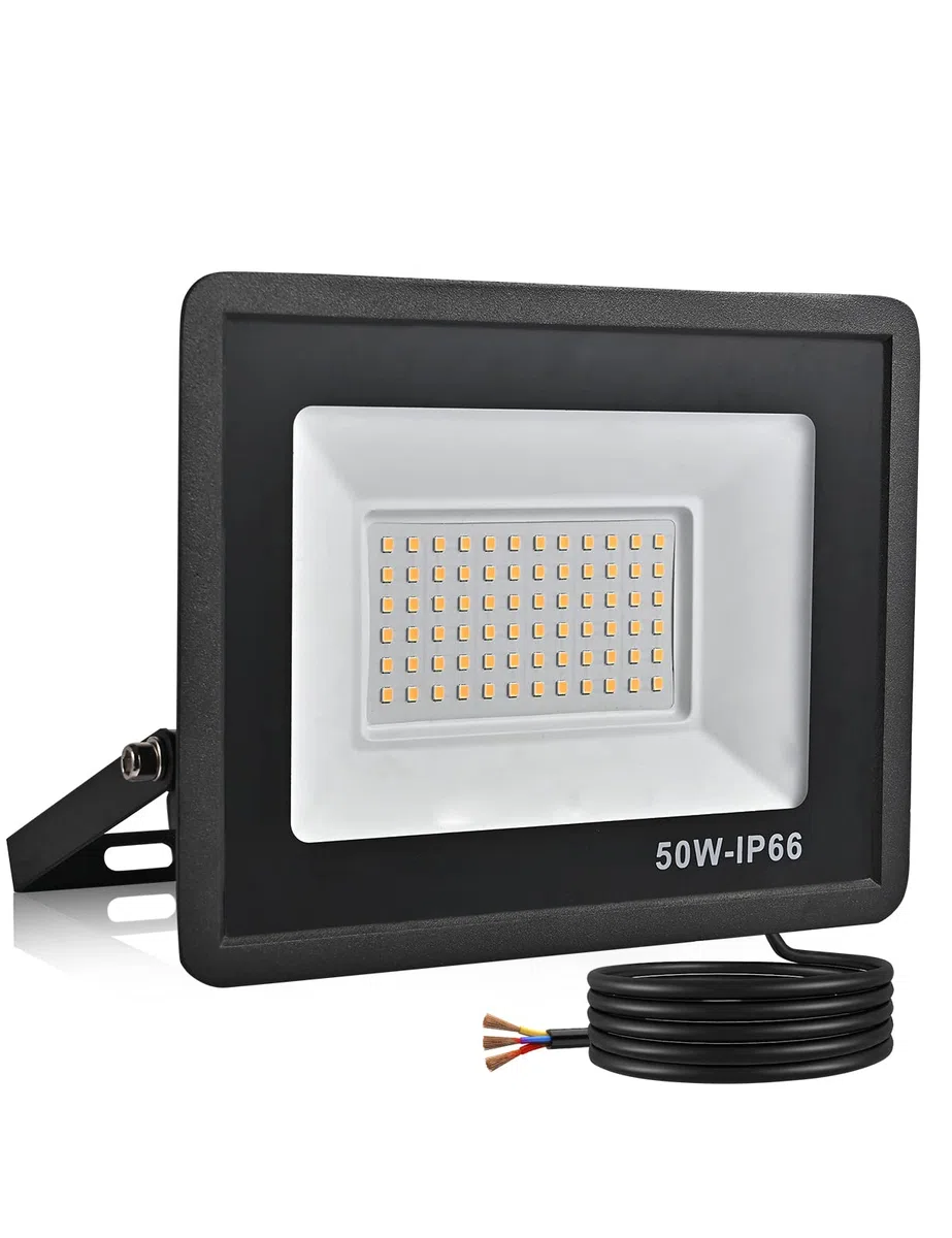 Focos LED Exterior 50W,Proyector LED 5000LM Foco LED,IP66 Impermeable 3500k Foco Proyector Led para Jardín,Garaje,Patio,Almacén,Estacionamiento(50W,Luz calida) | Exterior liderado por el foco para hogar, jardín, garaje, patio, almacén, terraza, aparcamien