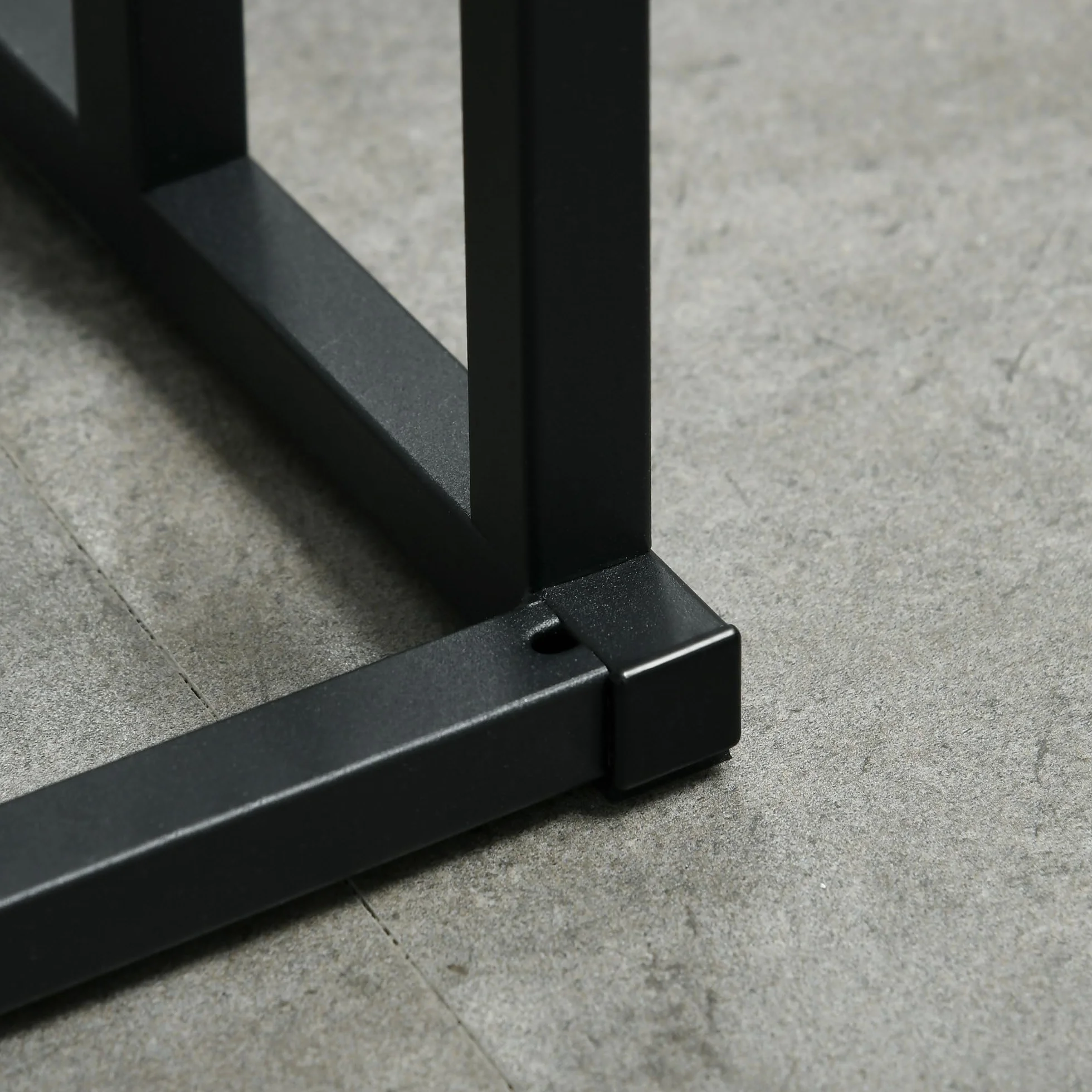 Kleankin Toallero Escalera 3 Niveles con 3 Barras de Bambú y Marco de Acero para Baño 45x22,5x86 cm Negro y Natural