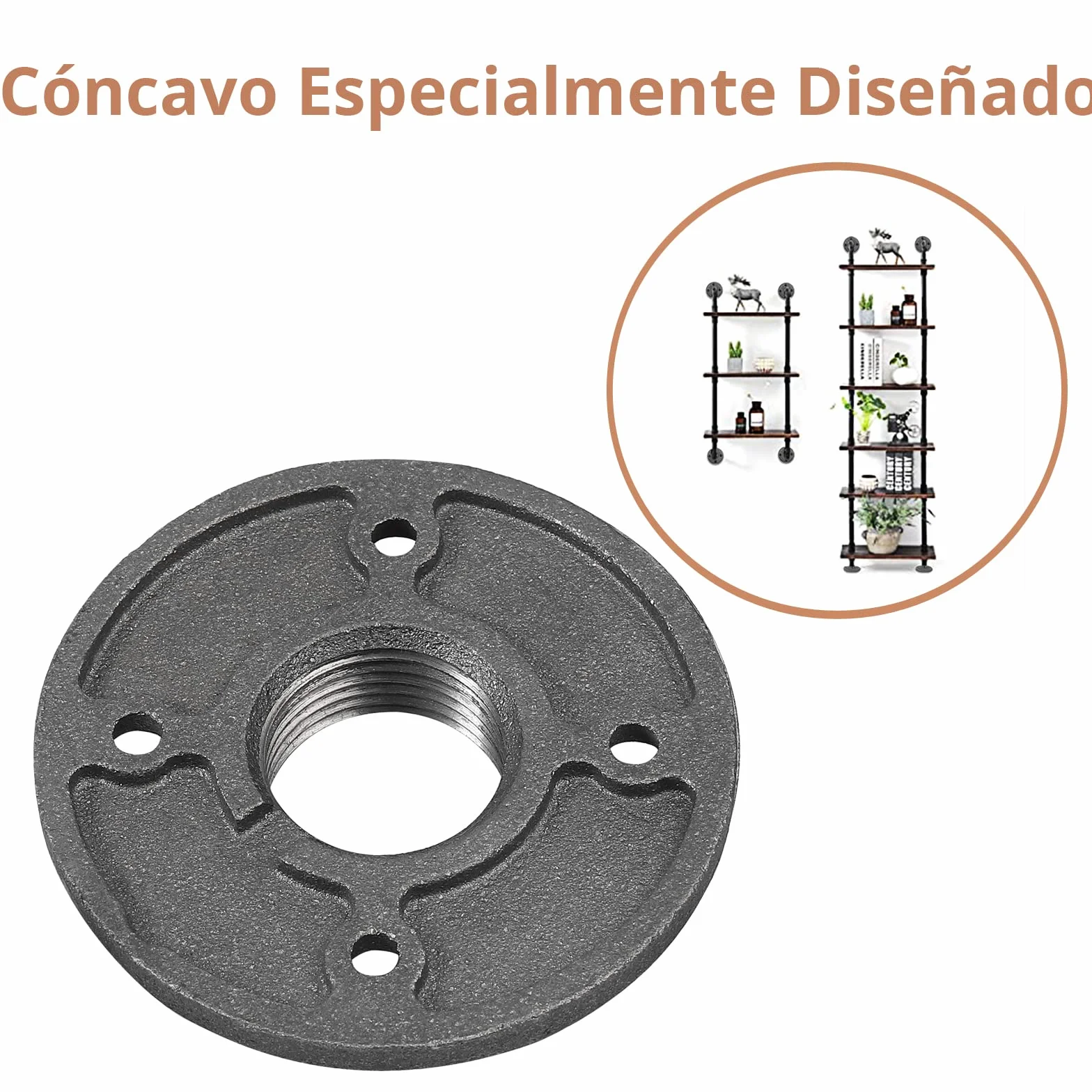 Brida Roscada BSP 1" Hierro Maleable 10 PCS Negro 30 mm