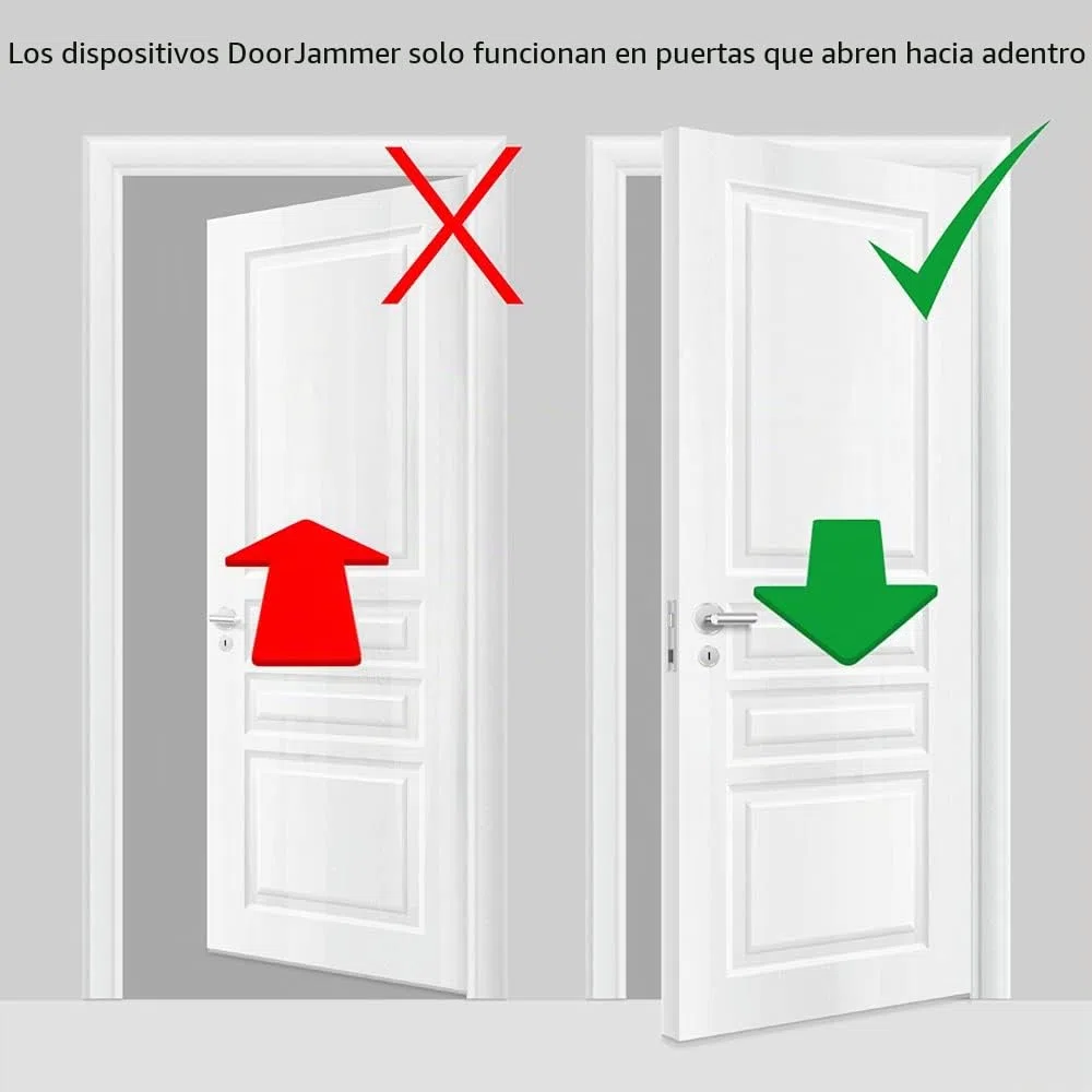 DoorJammer Soporte de bloqueo de puerta portátil para seguridad del hogar y protección personal (DJ4LD - DoorJammer (Lockdown))