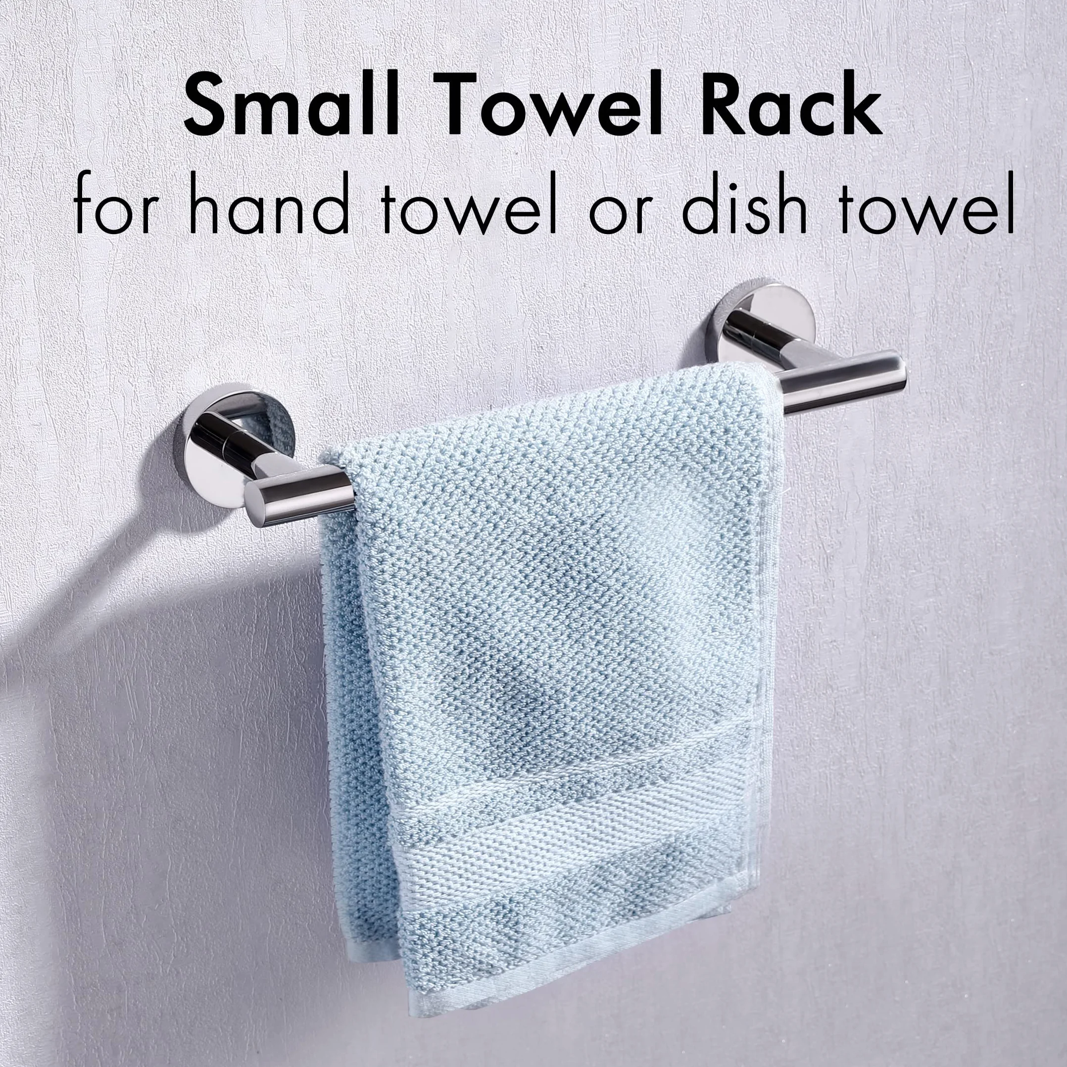 Toallero Barra Acero Inoxidable 30CM para Baño y Cocina Acero Pulido