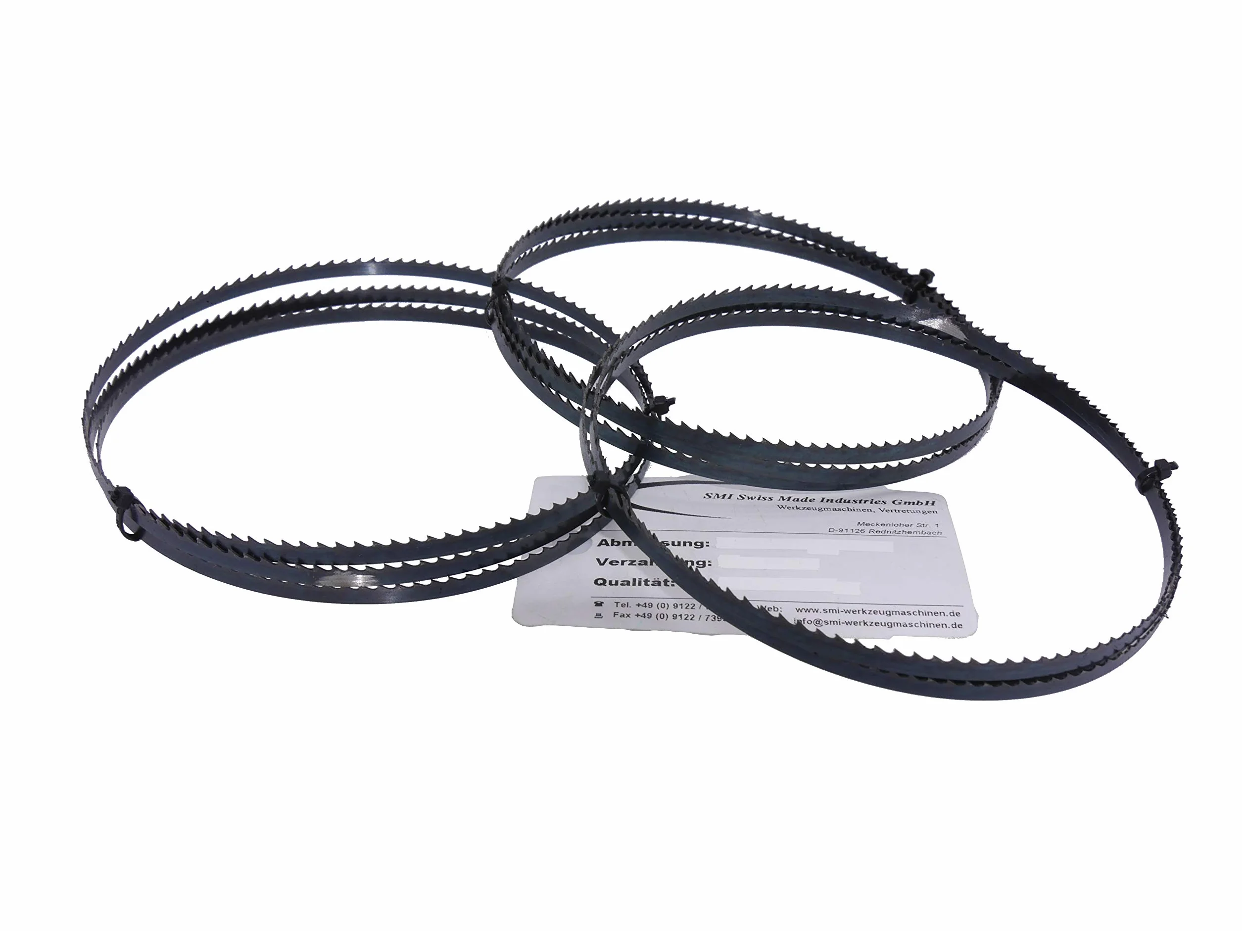 SMI Juego de 3 hojas de sierra de cinta de madera - 1790 x 6 x 0,65 mm, 6 dientes por pulgada, compatible con Holzstar HBS 251, Scheppach HBS261