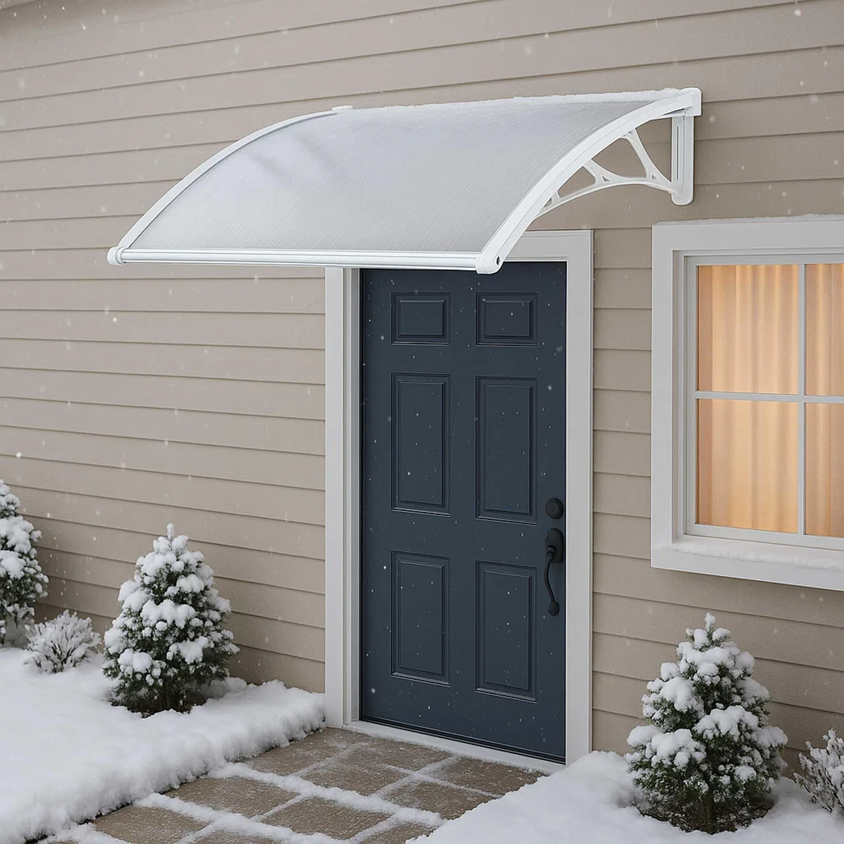WERKA PRO Marquesina de policarbonato Blanca 80 x 120 cm