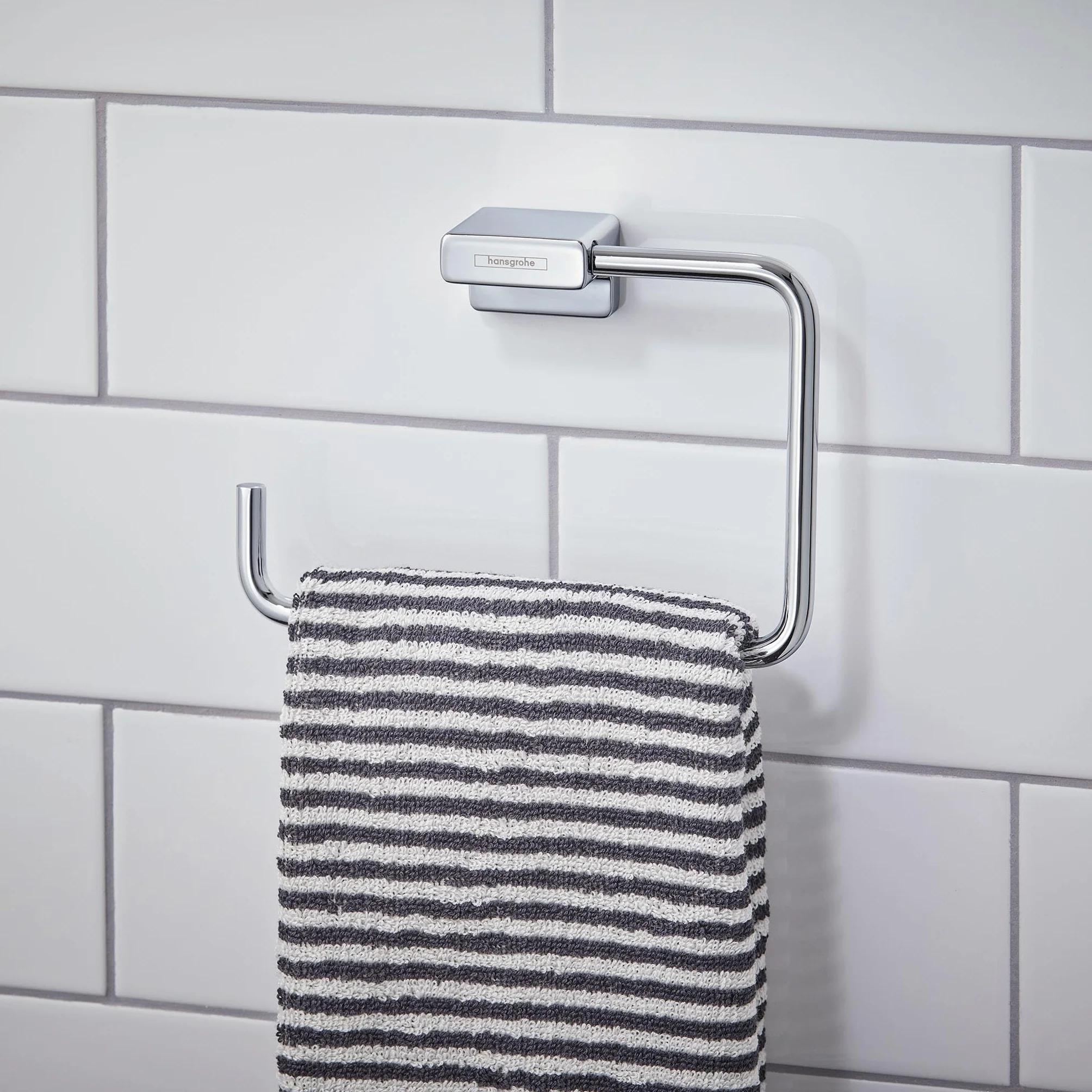 hansgrohe AddStoris Toallero de baño de aro, cromo