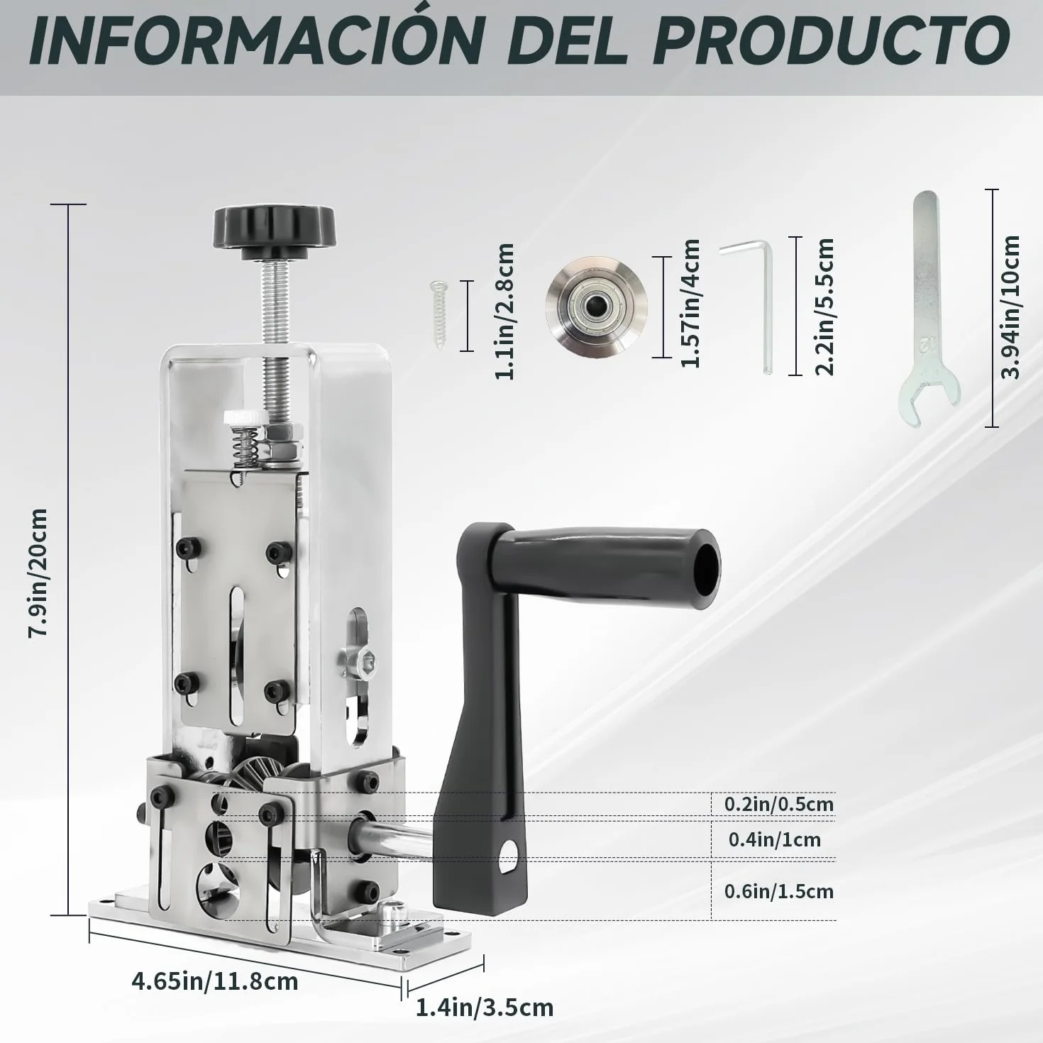 Pelacables 1-25mm Herramienta Máquina para Manivela o Taladro Pelacables Manual Se puede fijar o quitar para Reciclaje de Chatarra de Cobre（plateado）