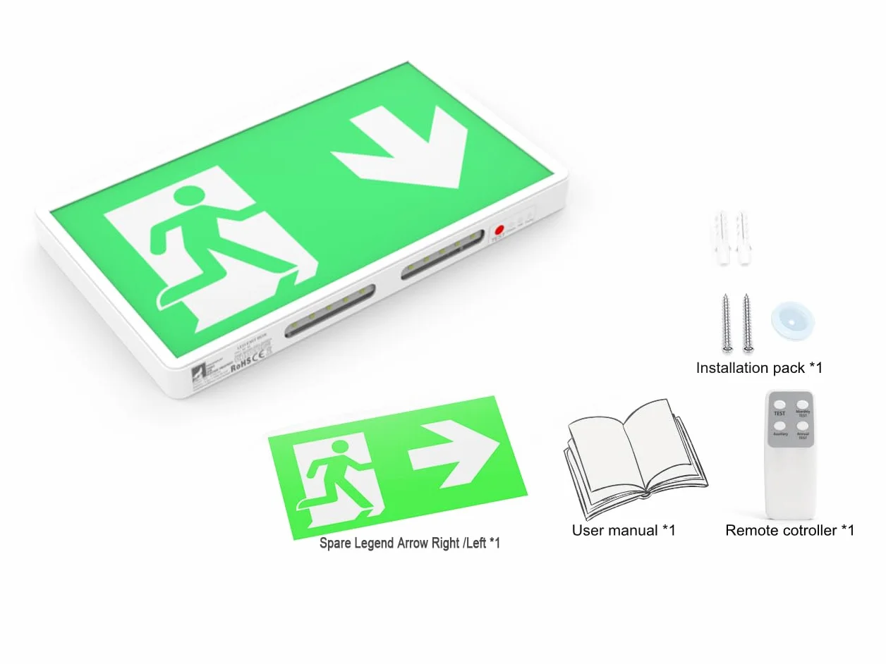 LATRANS LED de Emergencia y Red IP20 Lámpara de Salida Montaje en Pared