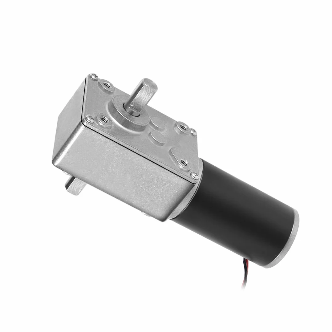 sourcing map Motor De Reducción De Velocidad De Alto Par De Eje De Doble Motor De Engranaje Helicoidal DC 24V 5RPM
