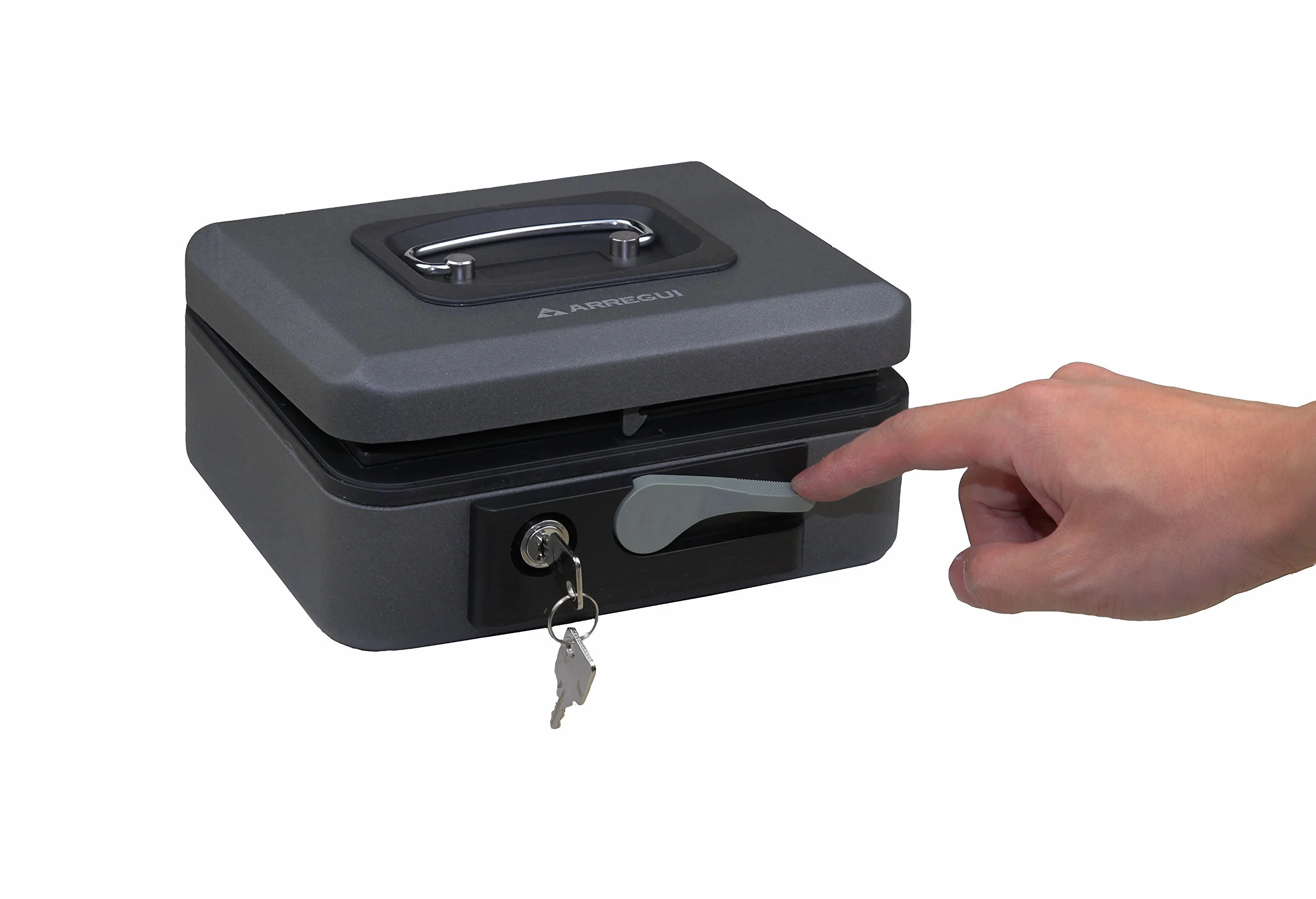 ARREGUI Popup C9746 Caja fuerte portátil 30 cm acero gris grafito